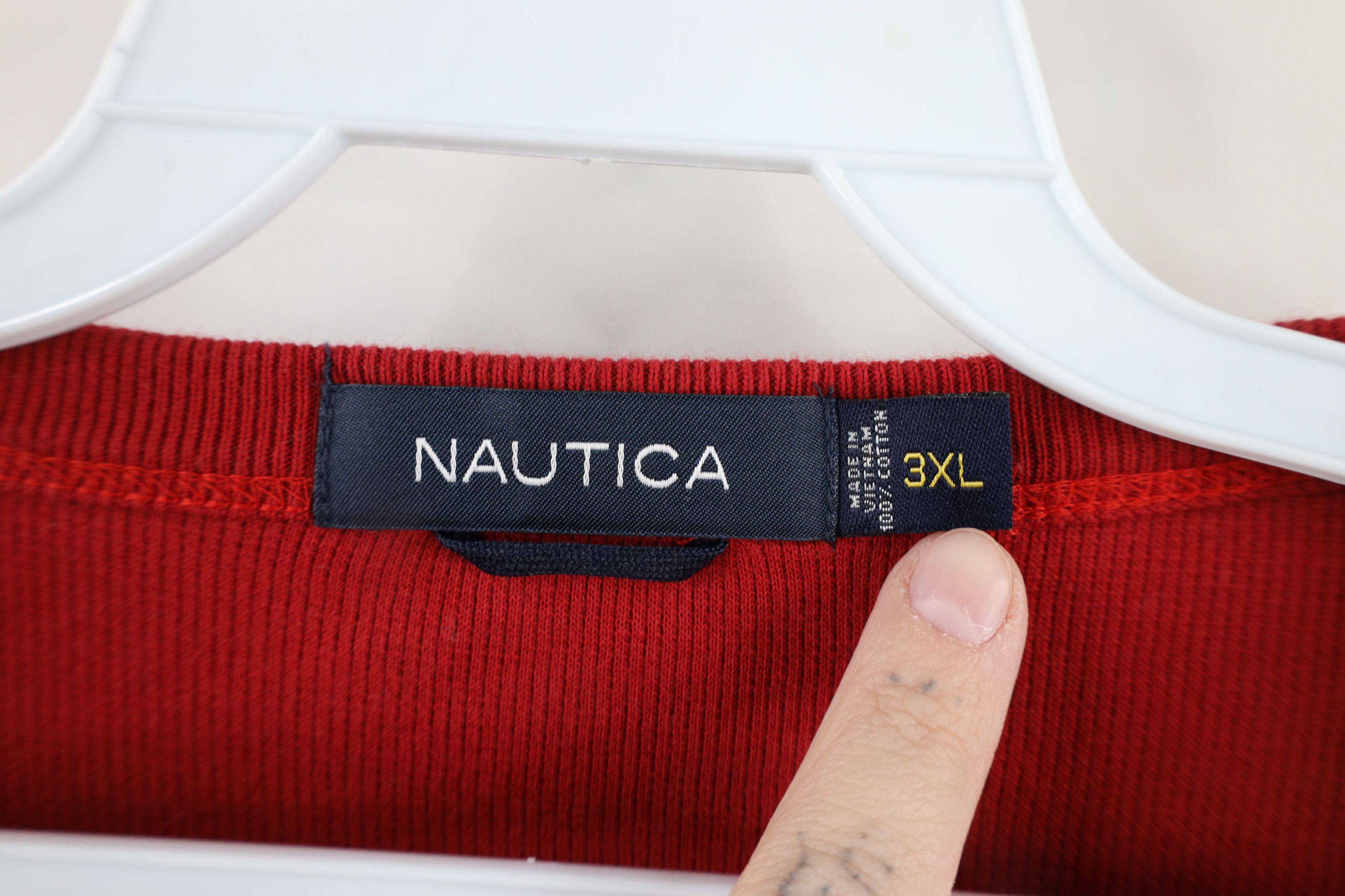Nautica × Vintage Vintage Nautica Thermal Waffle Knit Long Sleeve T-Shirt Size US XXL / EU 58 / 5 - 8 Thumbnail