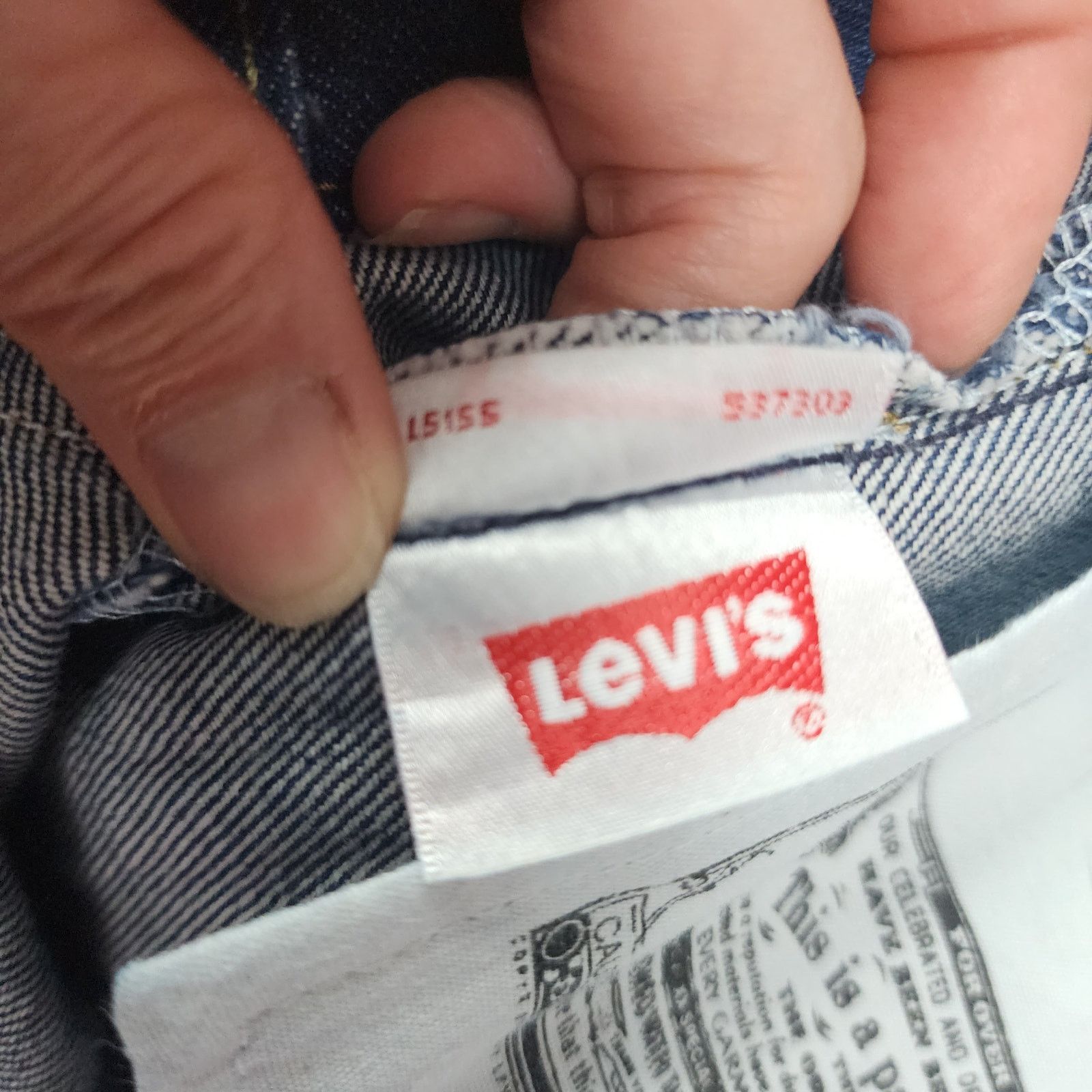 Levi's Levi's Dark Blue Button Fly 501 Straight Fit Denim Jeans Size US 38 / EU 54 - 5 Thumbnail
