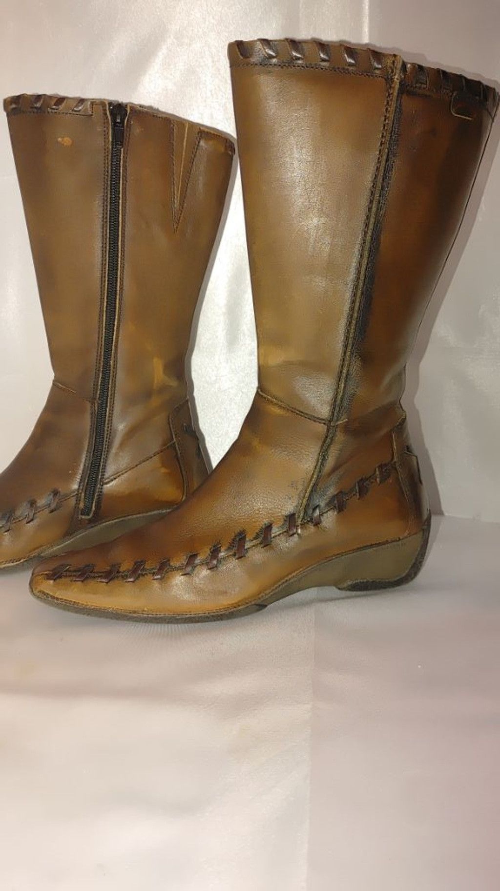 Pinko Pikolinos Whip Stitch Naturellement Boots Size 38 Size US 7.5 / IT 37.5 - 3 Thumbnail