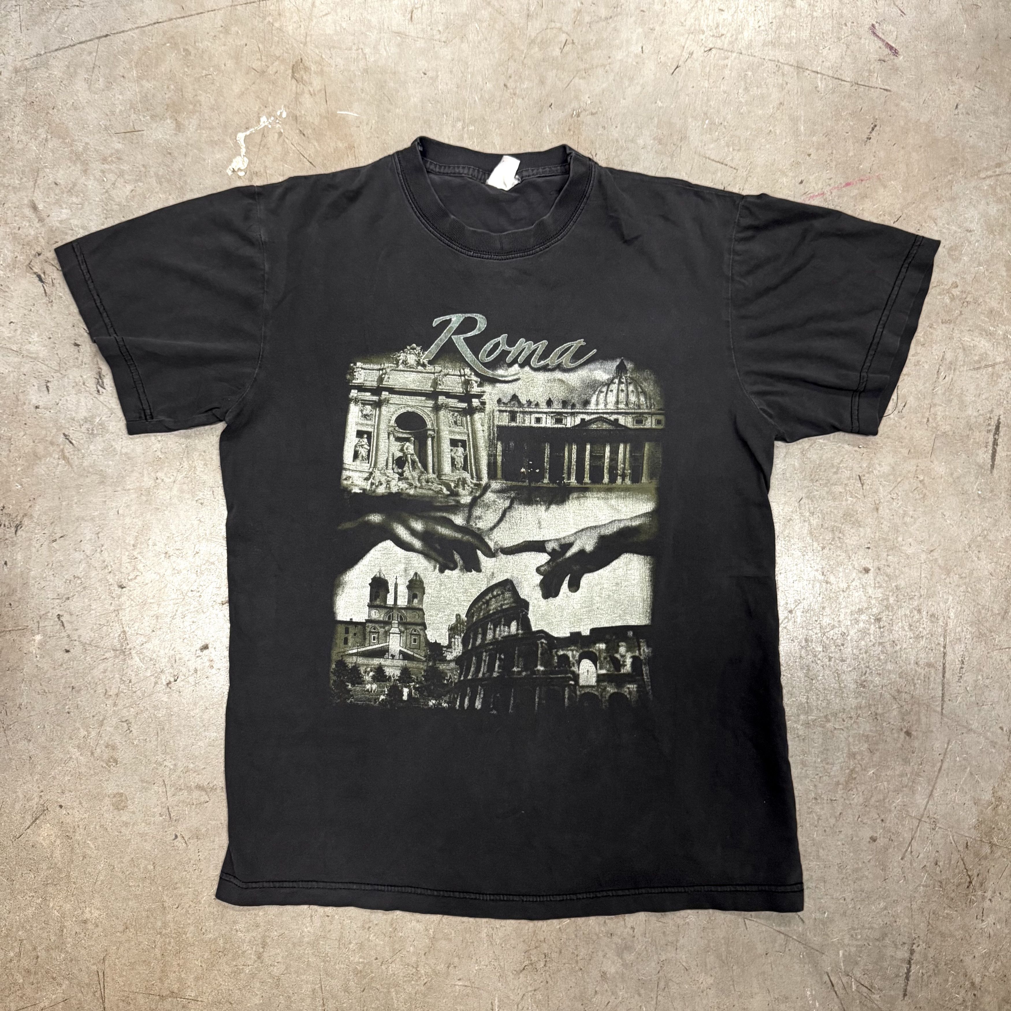 Designer × Vintage VTG 80s Faded Italy Roma Souvenir Graphic T Shirt Colosseum Size US M / EU 48-50 / 2 - 1 Thumbnail