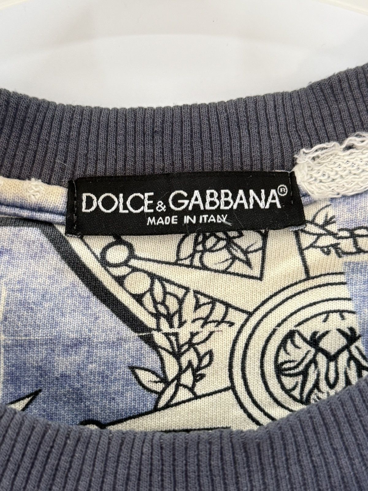 Dolce & Gabbana 🔥 D&G Majolica Sun Sweat Survival Distressed Celestial AOP Size L / US 10 / IT 46 - 10 Thumbnail