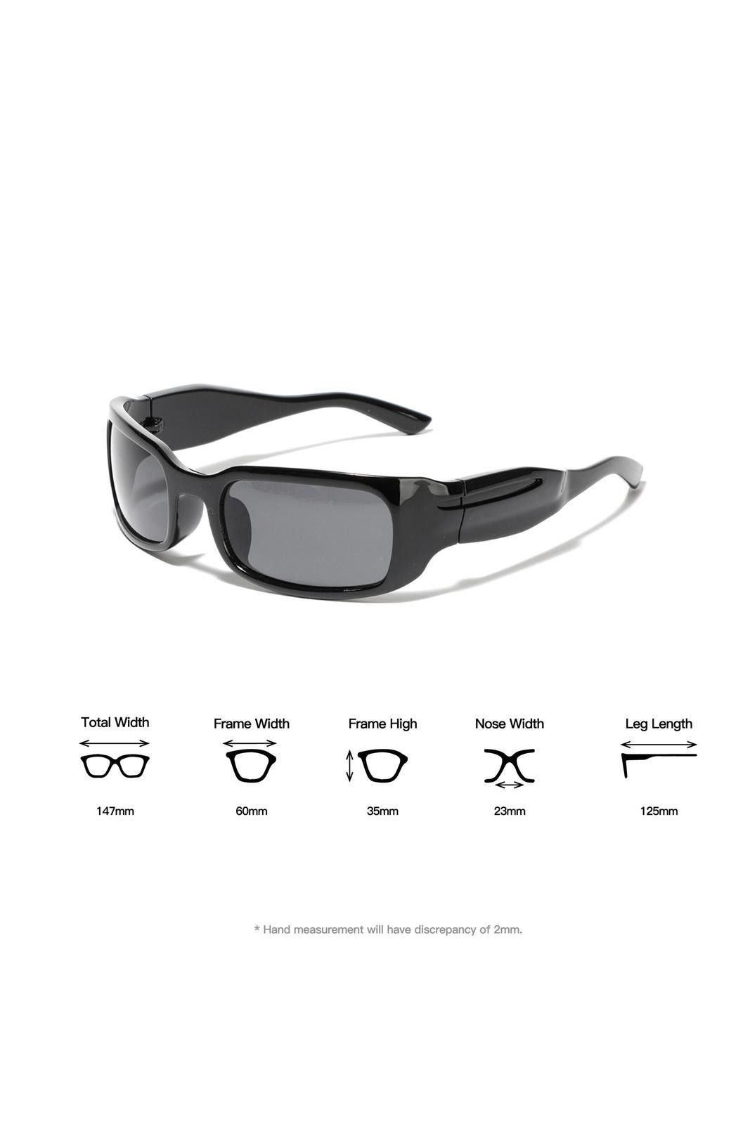 Japanese Brand Vtg Vintage Y2k Avant Garde Black Rectangle Sunglasses OS Size ONE SIZE - 8 Thumbnail