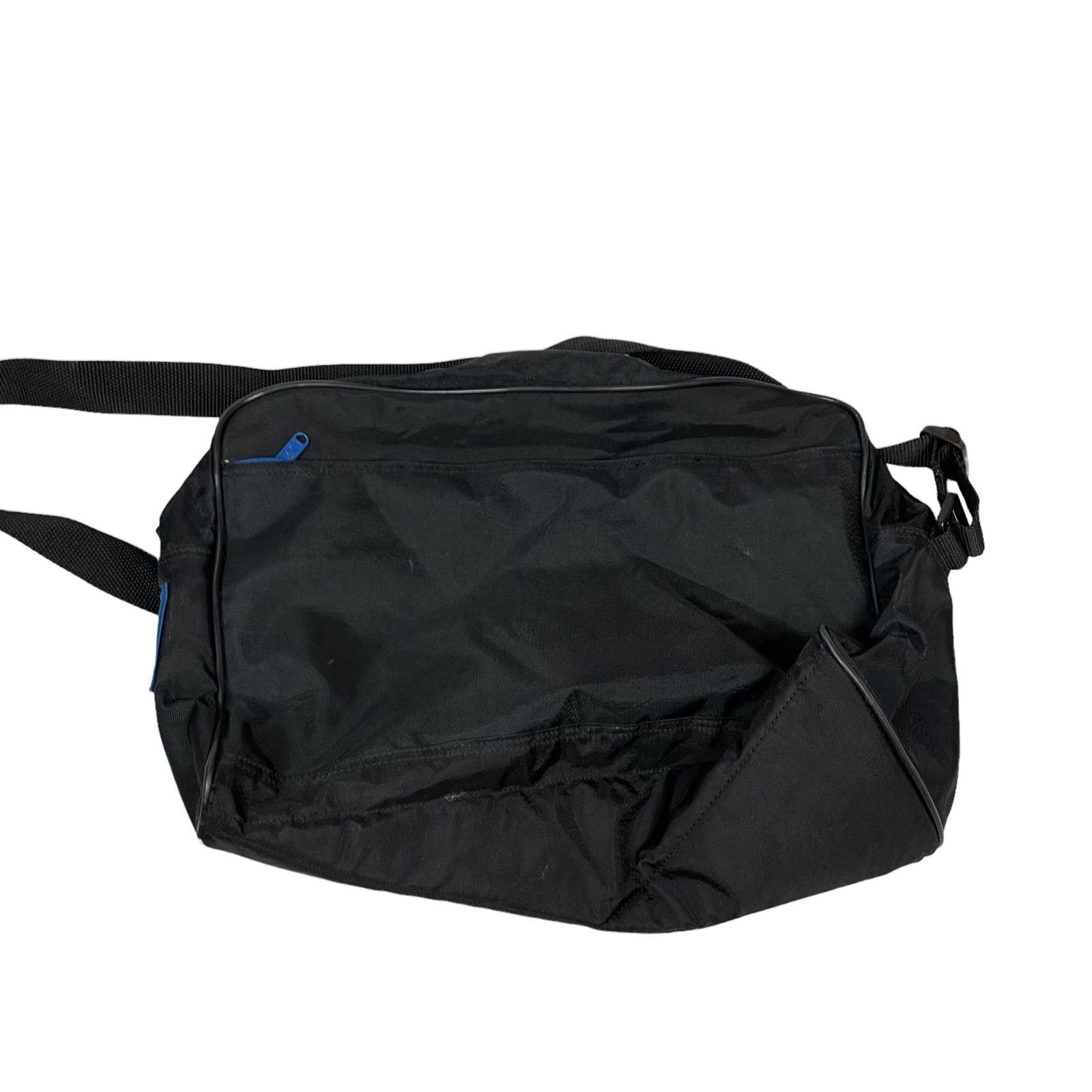 Adidas × Vintage Adidas Adults Black Blue 3-Stripes Wide Strap Crossbody Bag Size ONE SIZE - 6 Thumbnail