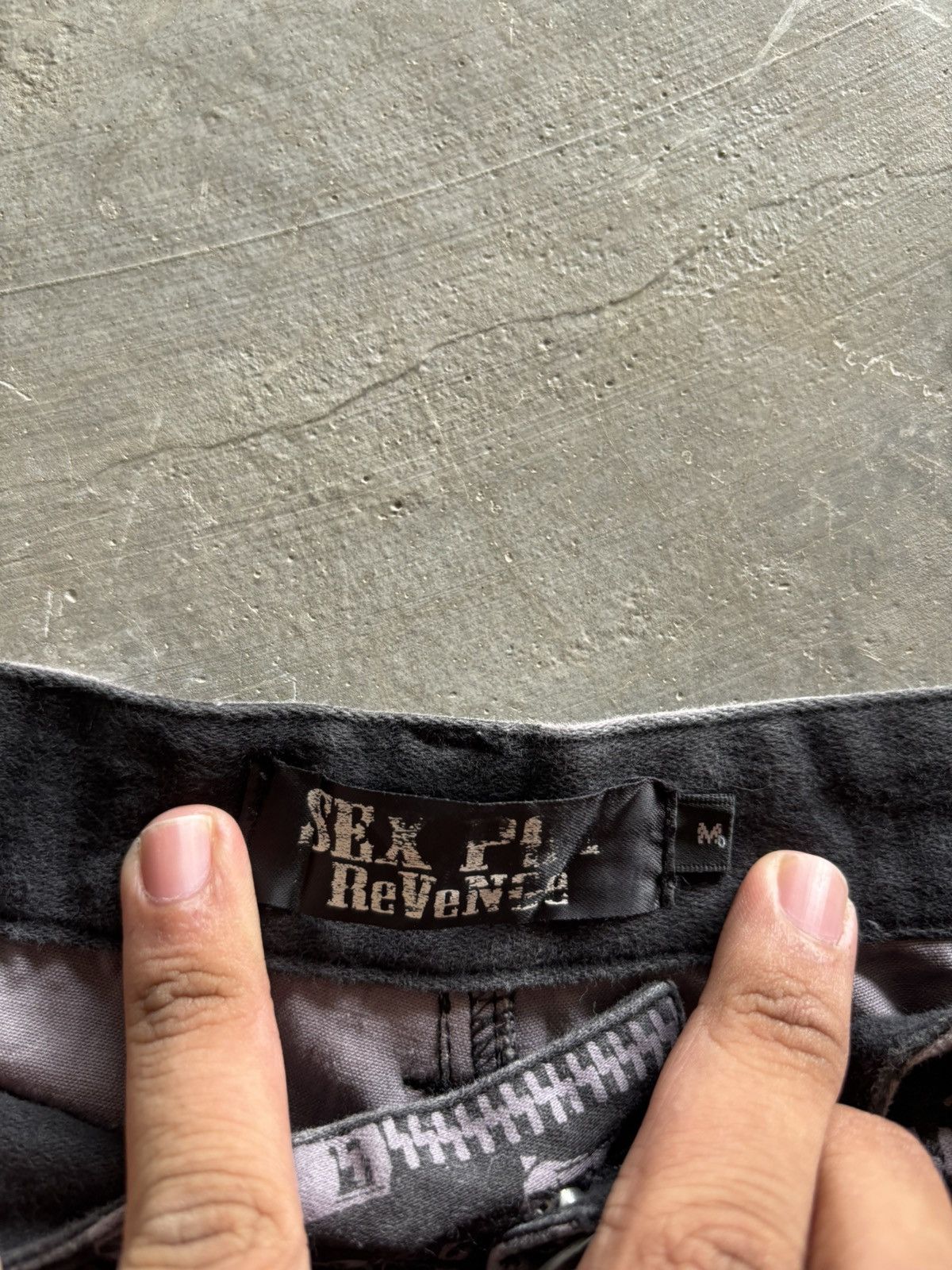 Sex Pot ReVeNGe y2k sex pot revenge punk gothic overprint pant skull anarchy Size US 28 / EU 44 - 4 Thumbnail