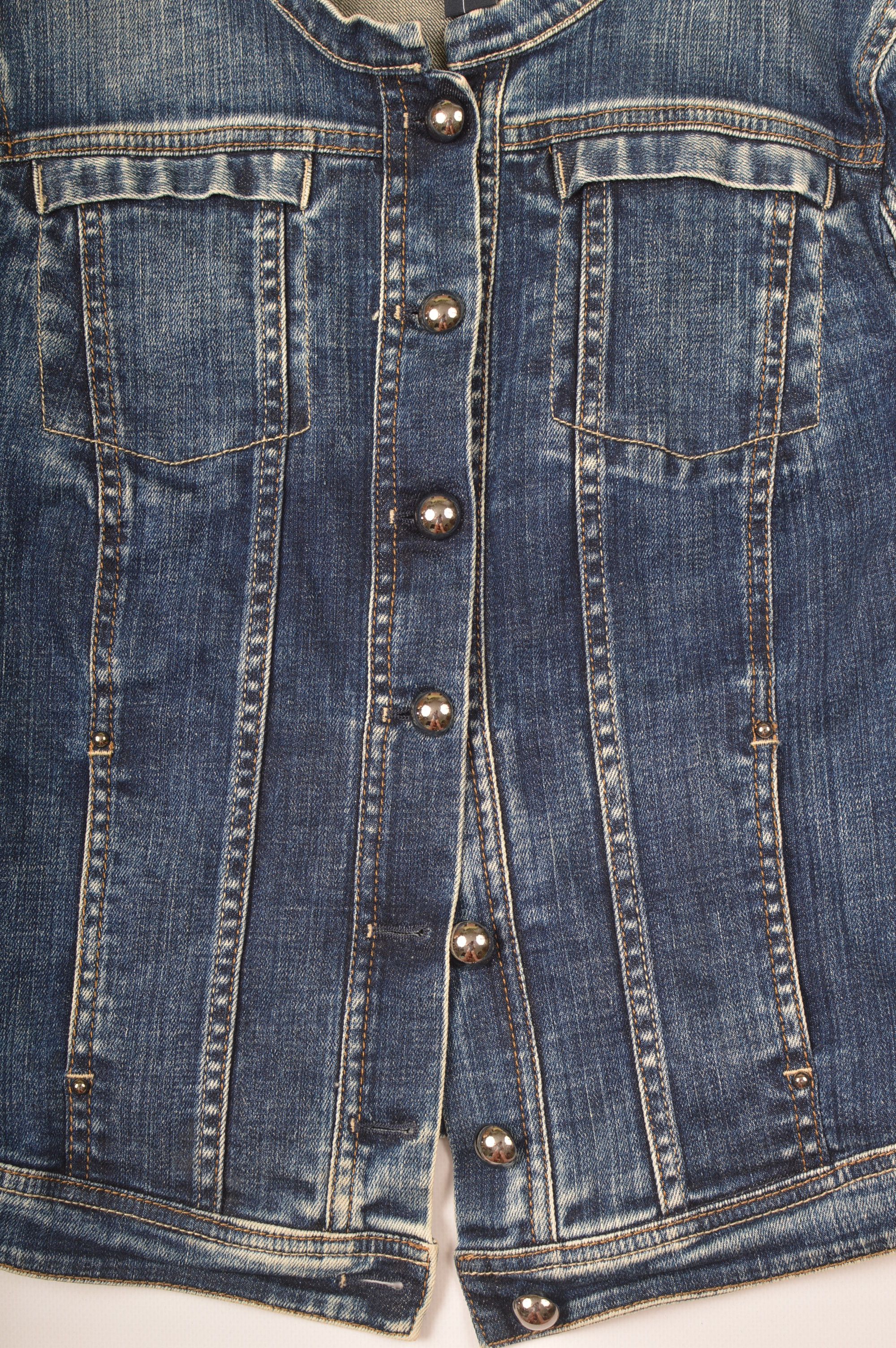 Designer High Use Womens Blue Denim Jacket Size M / US 6-8 / IT 42-44 - 2 Thumbnail