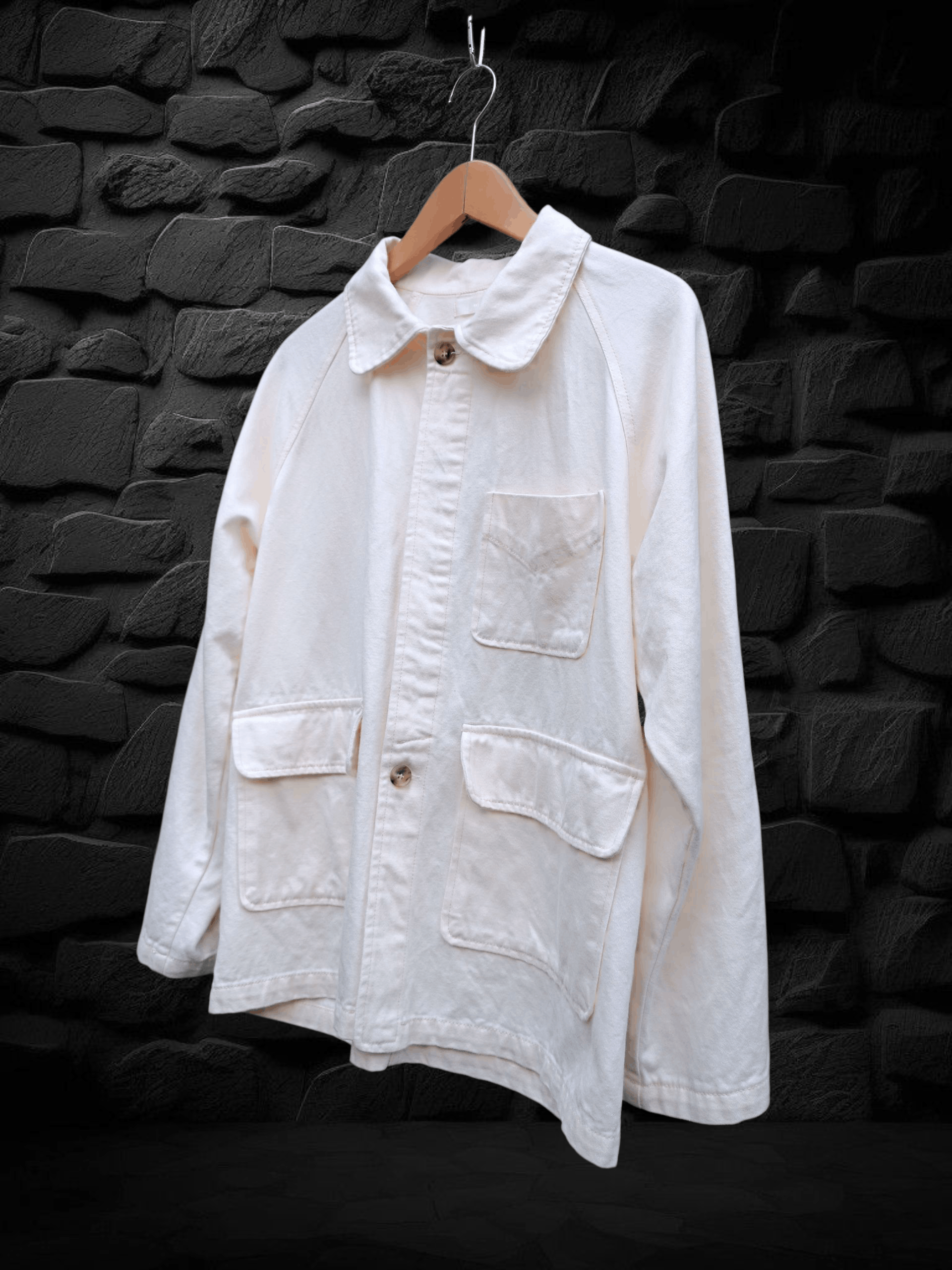 Japanese Brand Vintage Worker Utility Chore Jacket One Back Pocket Size US L / EU 52-54 / 3 - 2 Thumbnail