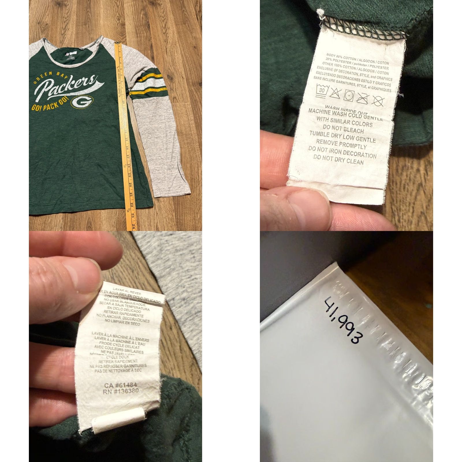 NFL NFL Team apparel Shirt Womens Large Wisconsin Green Bay Packers Long Sleeve Size L / US 10 / IT 46 - 8 Thumbnail