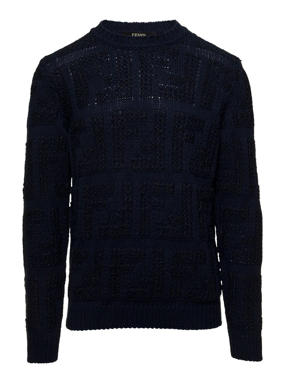 Fendi o1B3y1r0526 Pullover in Midnight Blue Size US L / EU 52-54 / 3 - 1 Thumbnail