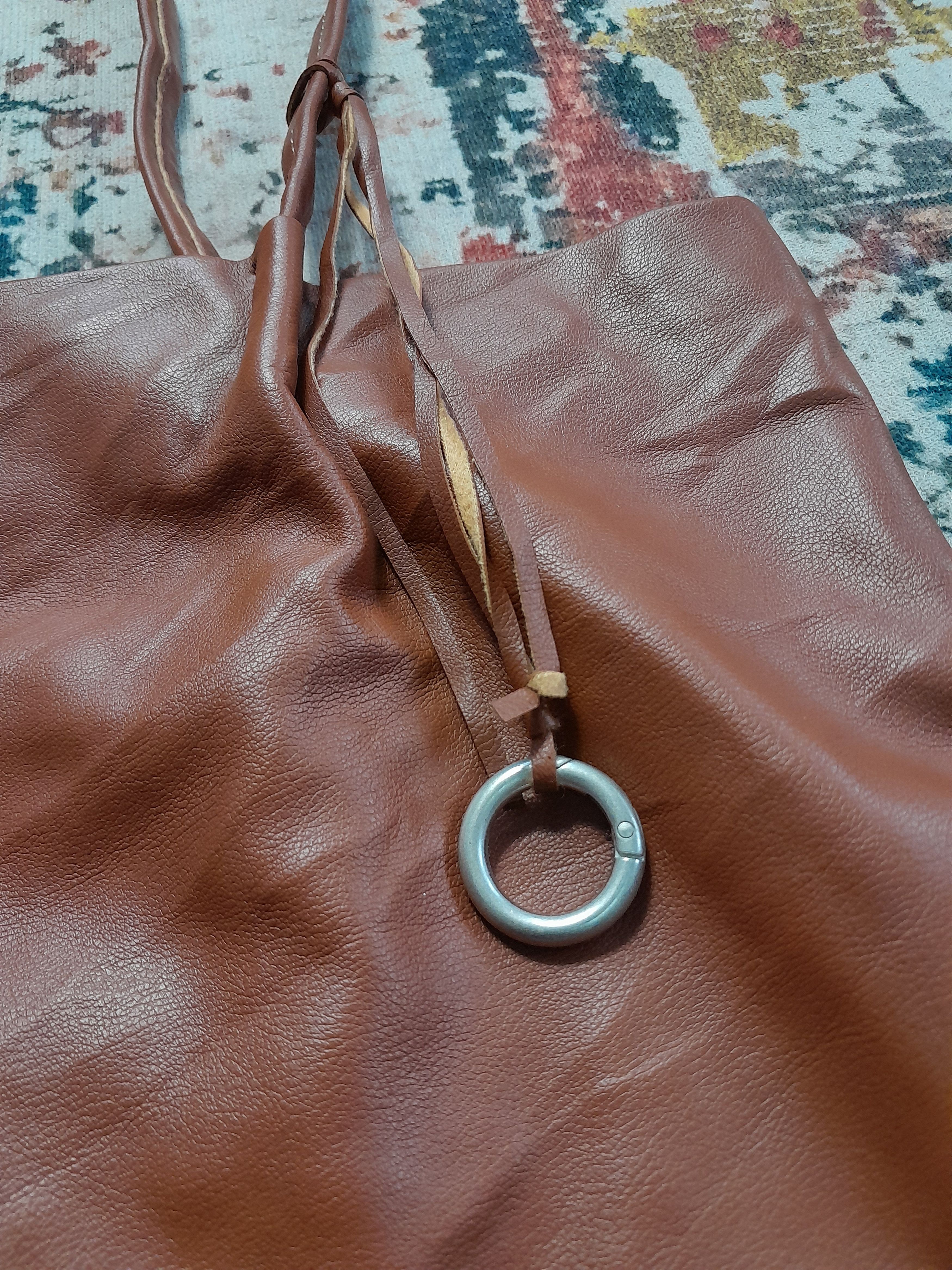 Global Work × Japanese Brand Global Work Tote Leather Shoulder Handle Bag Size ONE SIZE - 3 Thumbnail