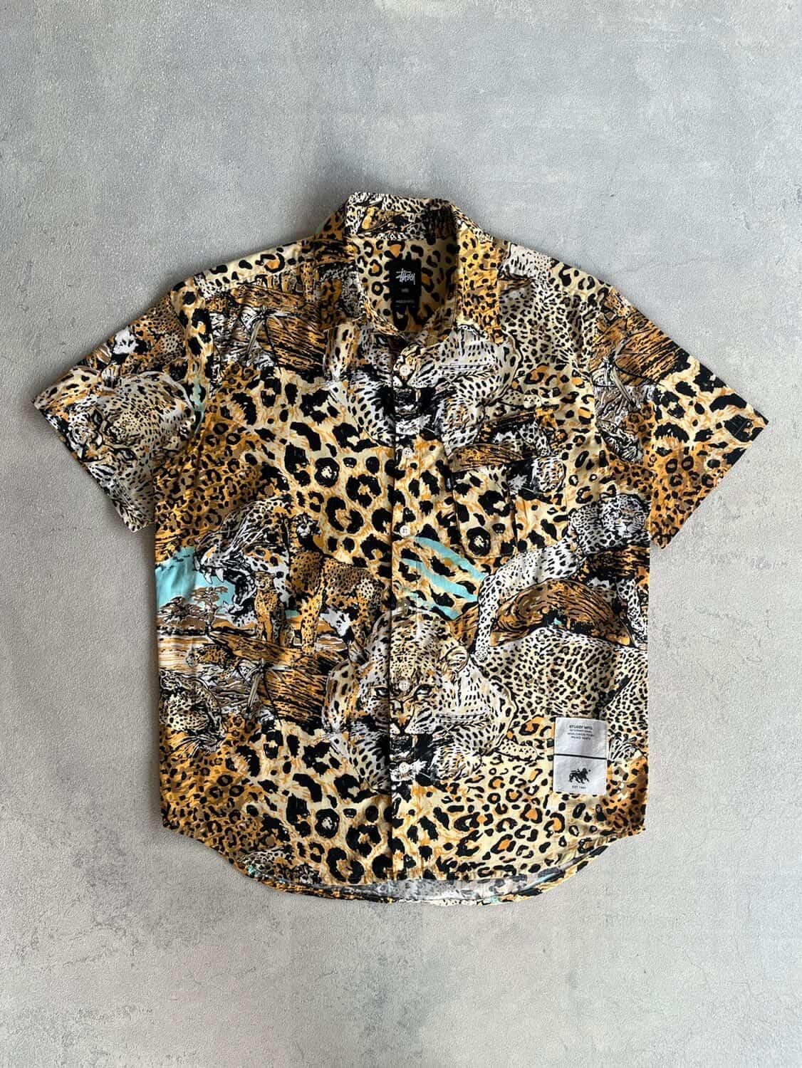 Stussy Stussy Leopard Wild Life Shirt Size US S / EU 44-46 / 1 - 1 Thumbnail