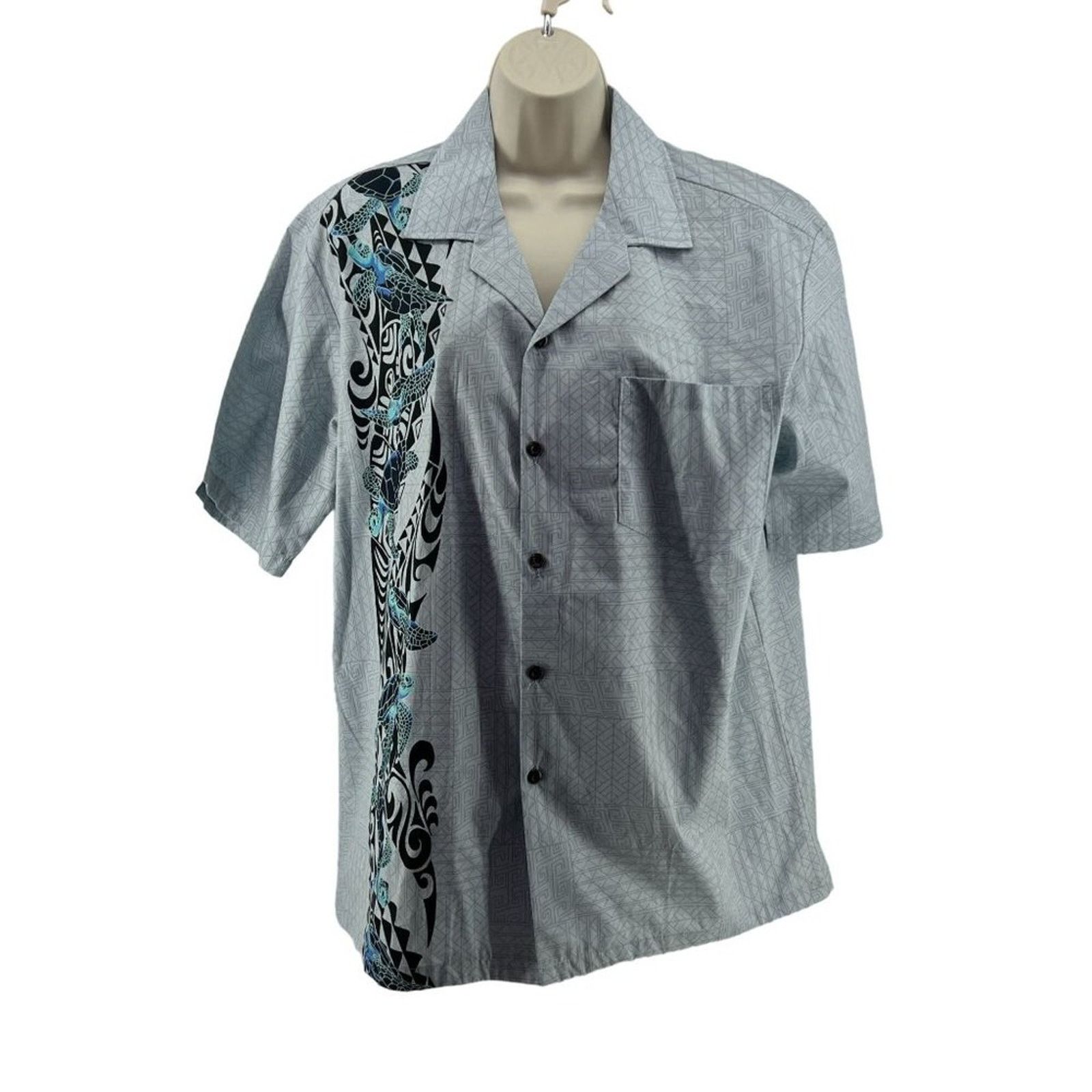 Pacific Legend Pacific Legend Hawaiian Honu Single Panel Aloha Shirts Slate Size US L / EU 52-54 / 3 - 2 Thumbnail