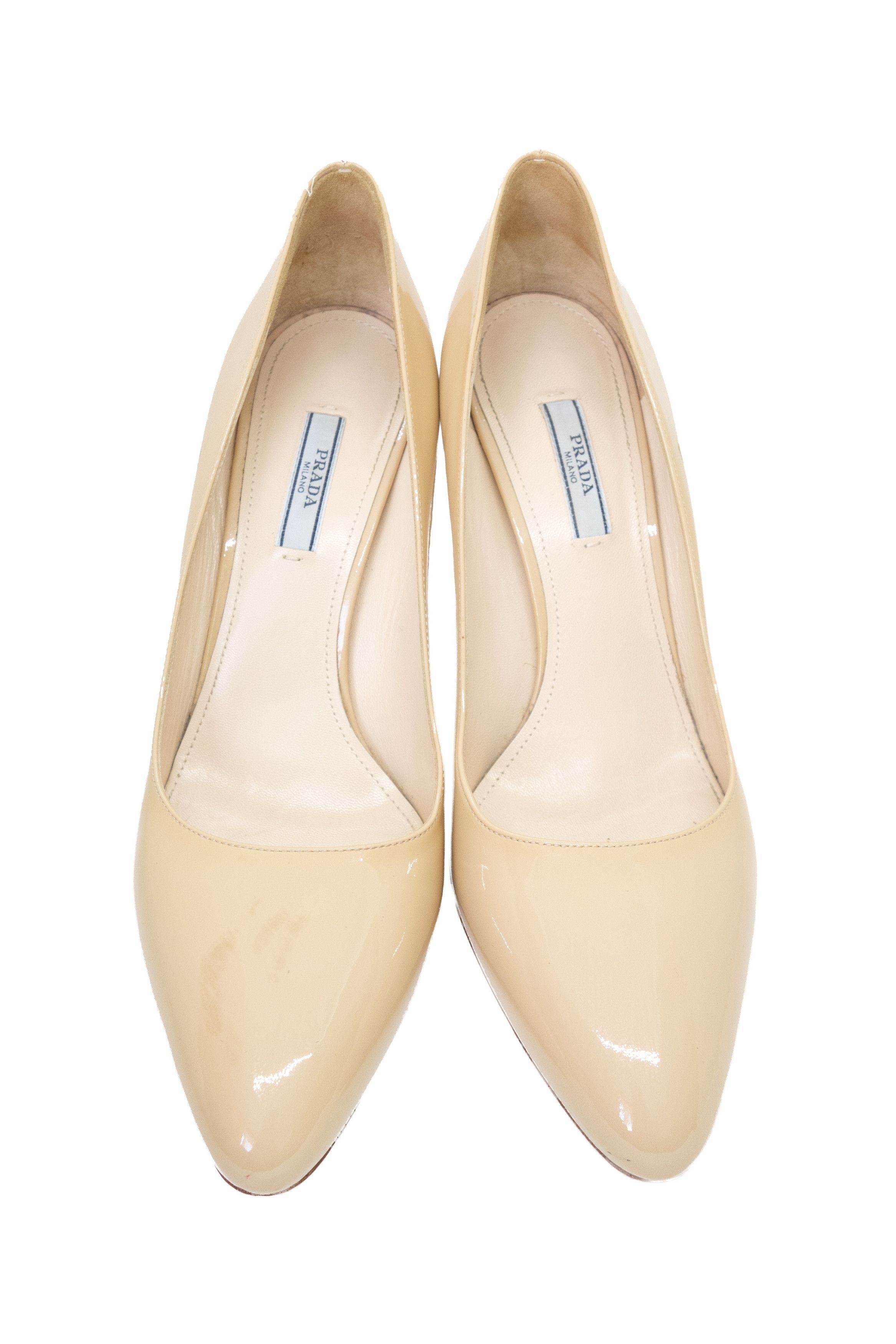 Prada 00s Patent Leather Pointed-Toe Pumps Size US 11 / IT 41 - 3 Thumbnail