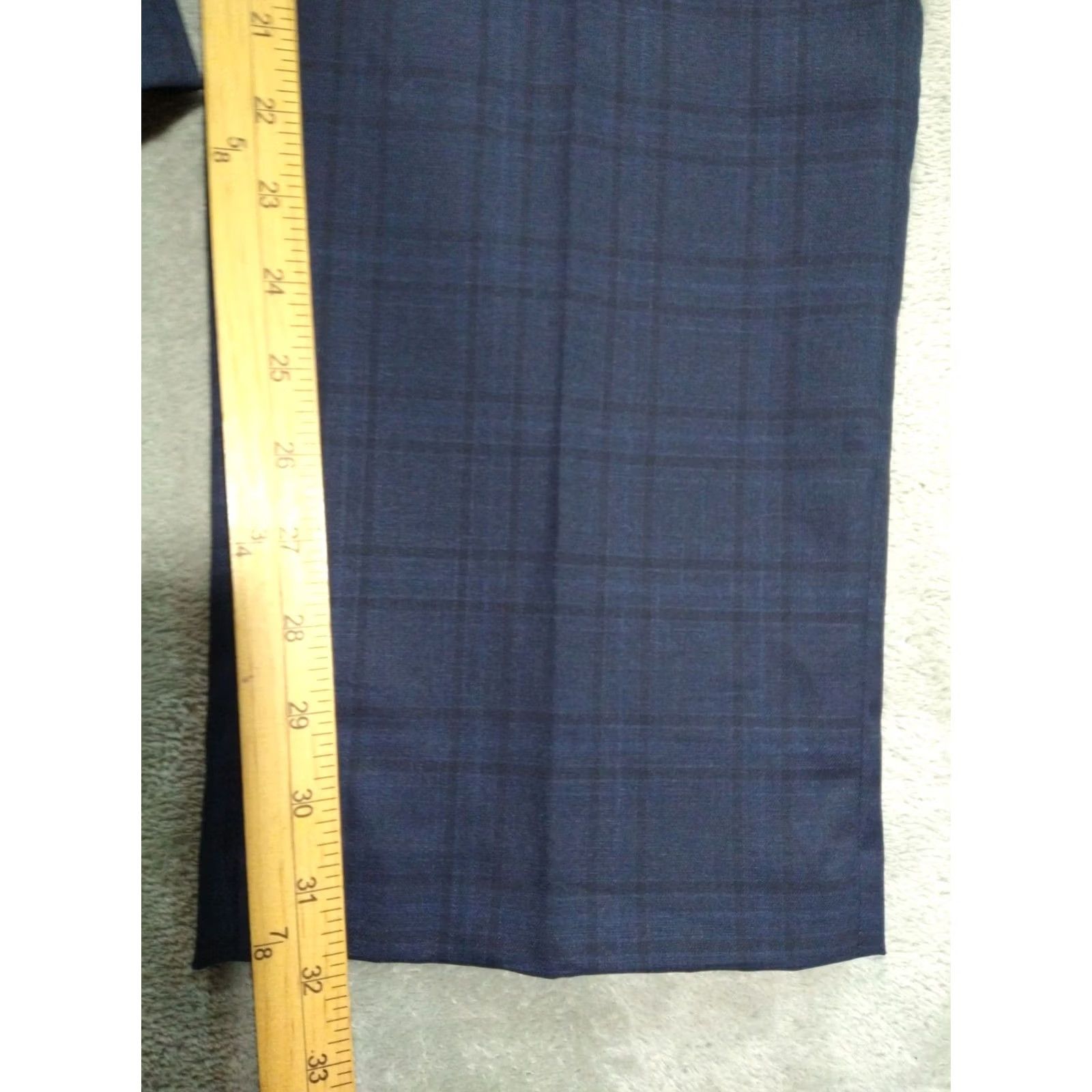 Ralph Lauren Ralph Lauren Pants Mens 36x32 Blue Plaid Flat Front Straight Leg Trousers Dress Size US 36 / EU 52 - 5 Thumbnail