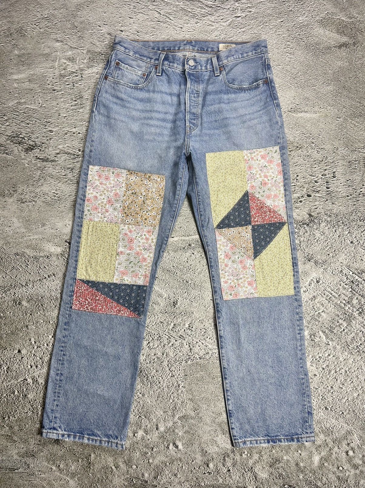 Levi’s 501 jeans 150 special edition 90s patchowork blue