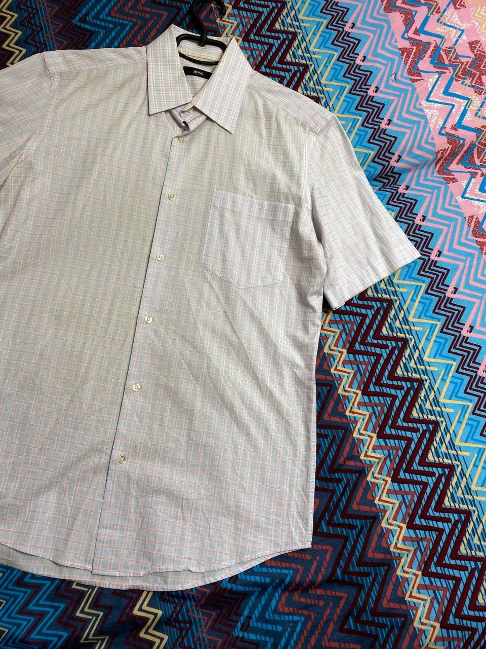 Hugo Boss Vintage Y2K shirt with short sleeves Hugo Boss streetwear Size US M / EU 48-50 / 2 - 9 Thumbnail
