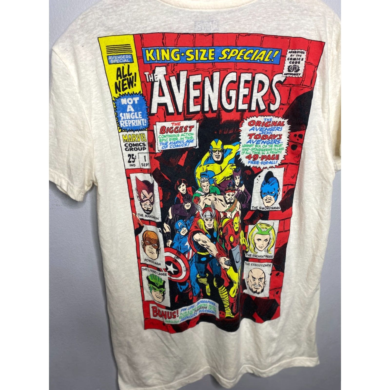 Vintage Marvel T-Shirt Men Graphic Marvel Comics Tee Crew Neck Short Sleeve White 100% Cotton XS-XL Vintage Size US M / EU 48-50 / 2 - 3 Thumbnail