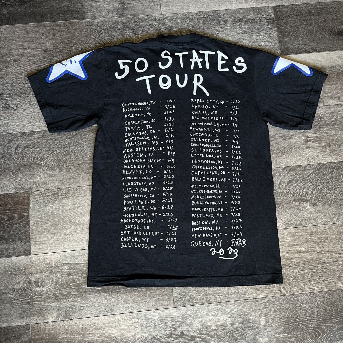 Asspizza Asspizza 50 States Tour American Flag Graphic T Shirt Black Size US S / EU 44-46 / 1 - 2 Thumbnail