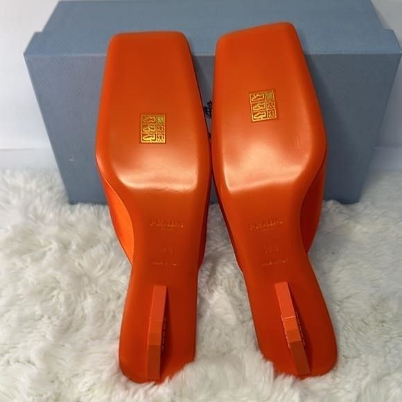 Prada New Authentic Prada Women's Satin Square-Toe Ballerina Mul Size US 9 / IT 39 - 4 Thumbnail