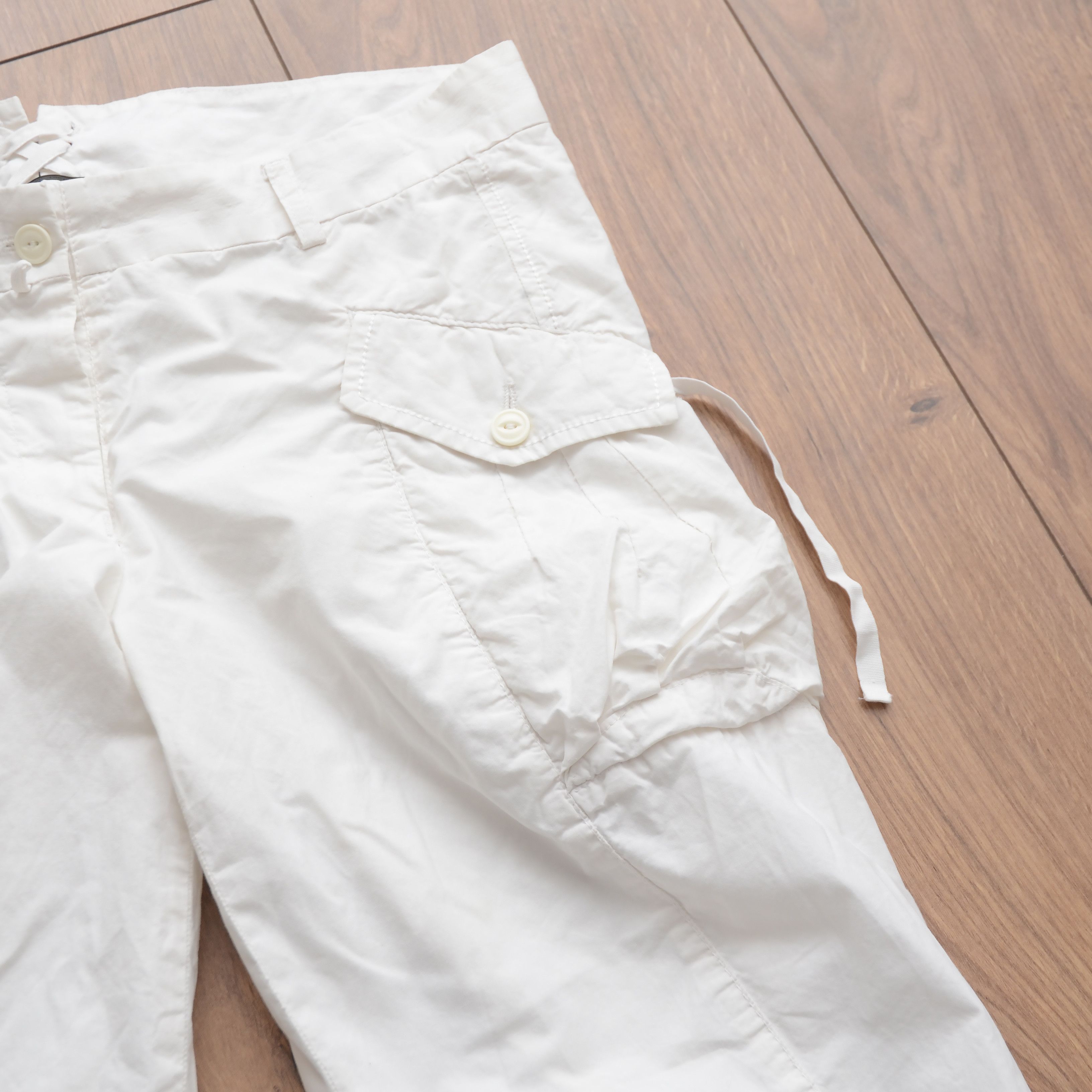 Marithe + Francois Girbaud Vintage 2000s Marithé François Girbaud Pants White Size 29 Size 29" - 15 Thumbnail