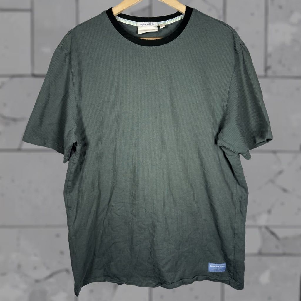 Scotch & Soda Scotch & Soda Tee Green Cotton Casual Mens Size L Size US L / EU 52-54 / 3 - 1 Thumbnail
