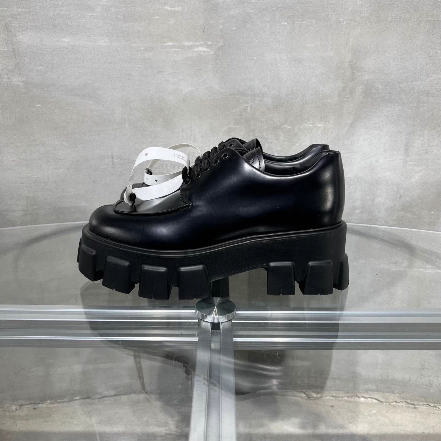 Prada Prada Platform Loafer Black EU38.5 New with box FC0281 Size US 7.5 / IT 37.5 - 3 Thumbnail
