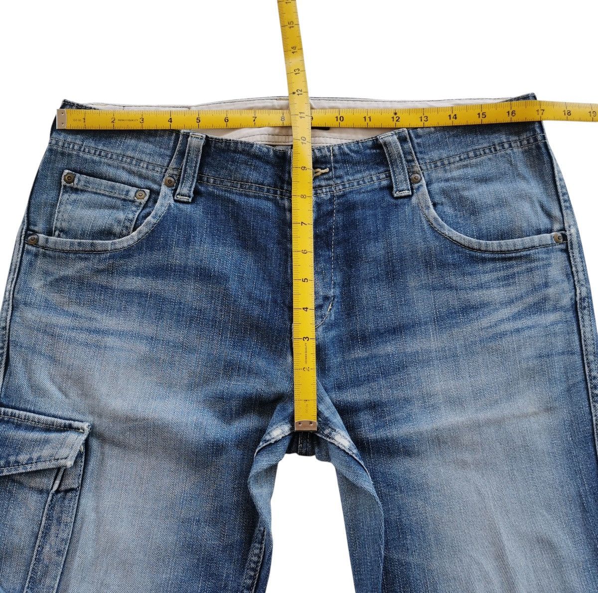Johnbull Cargo Pants Distressed Denim Size US 34 / EU 50 - 11 Thumbnail
