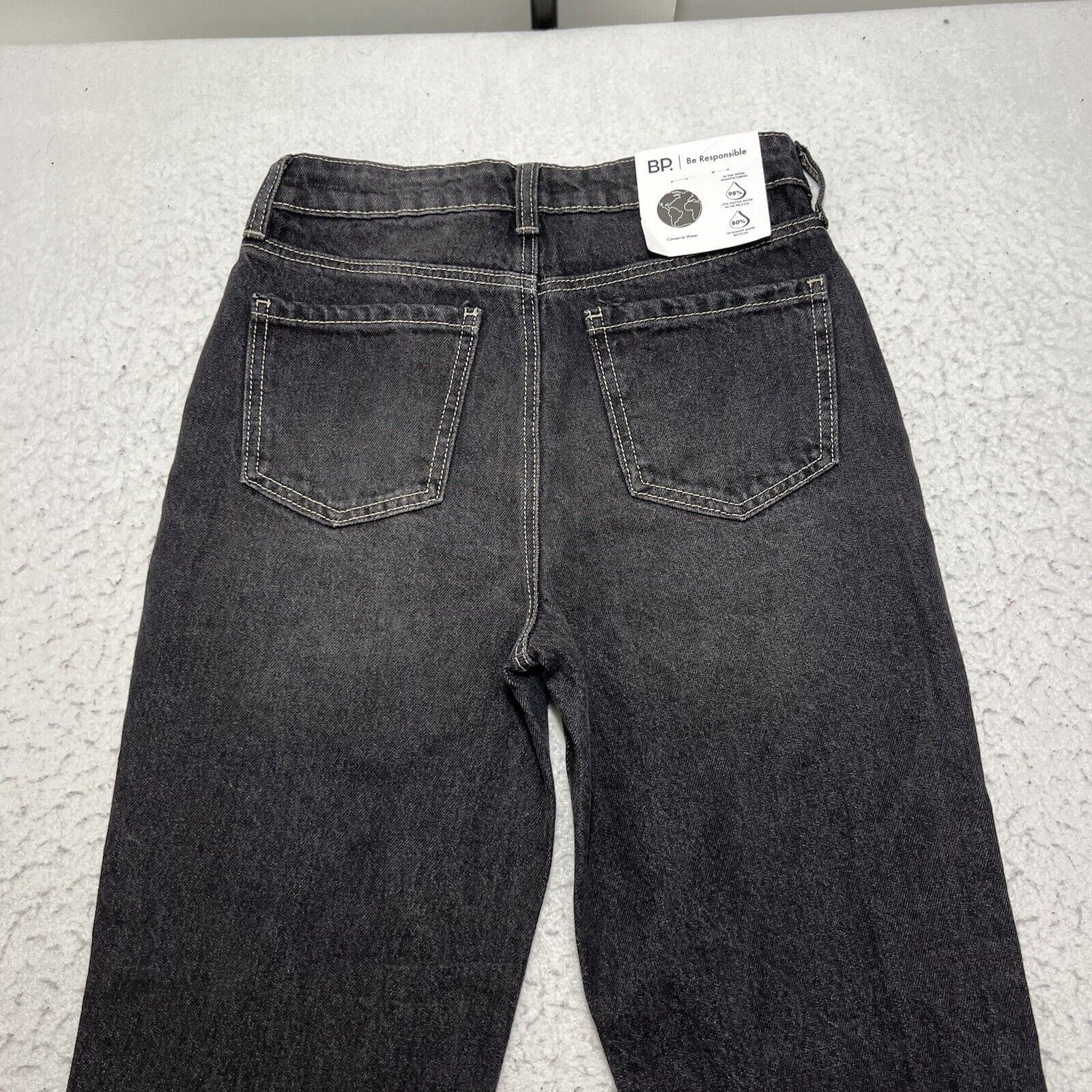 Nordstrom BP Straight Leg Mid Rise Black Dark Wash Denim Nordstrom Size 25" / US 0 / IT 36 - 7 Thumbnail