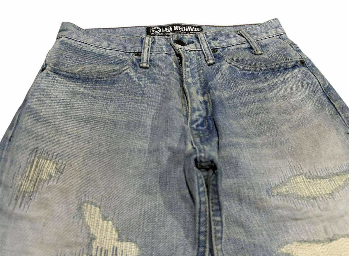 If Six Was Nine 🔥Y2K Archived LED Rechwe Mud Wash Flared Denim Distressed Size US 29 - 5 Thumbnail