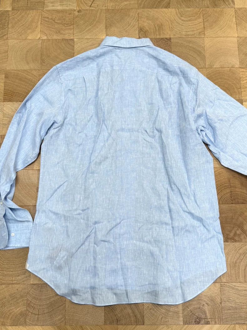 Loro Piana LORO PIANA Aloe linen shirt, dawn sky color Size US XXL / EU 58 / 5 - 3 Thumbnail