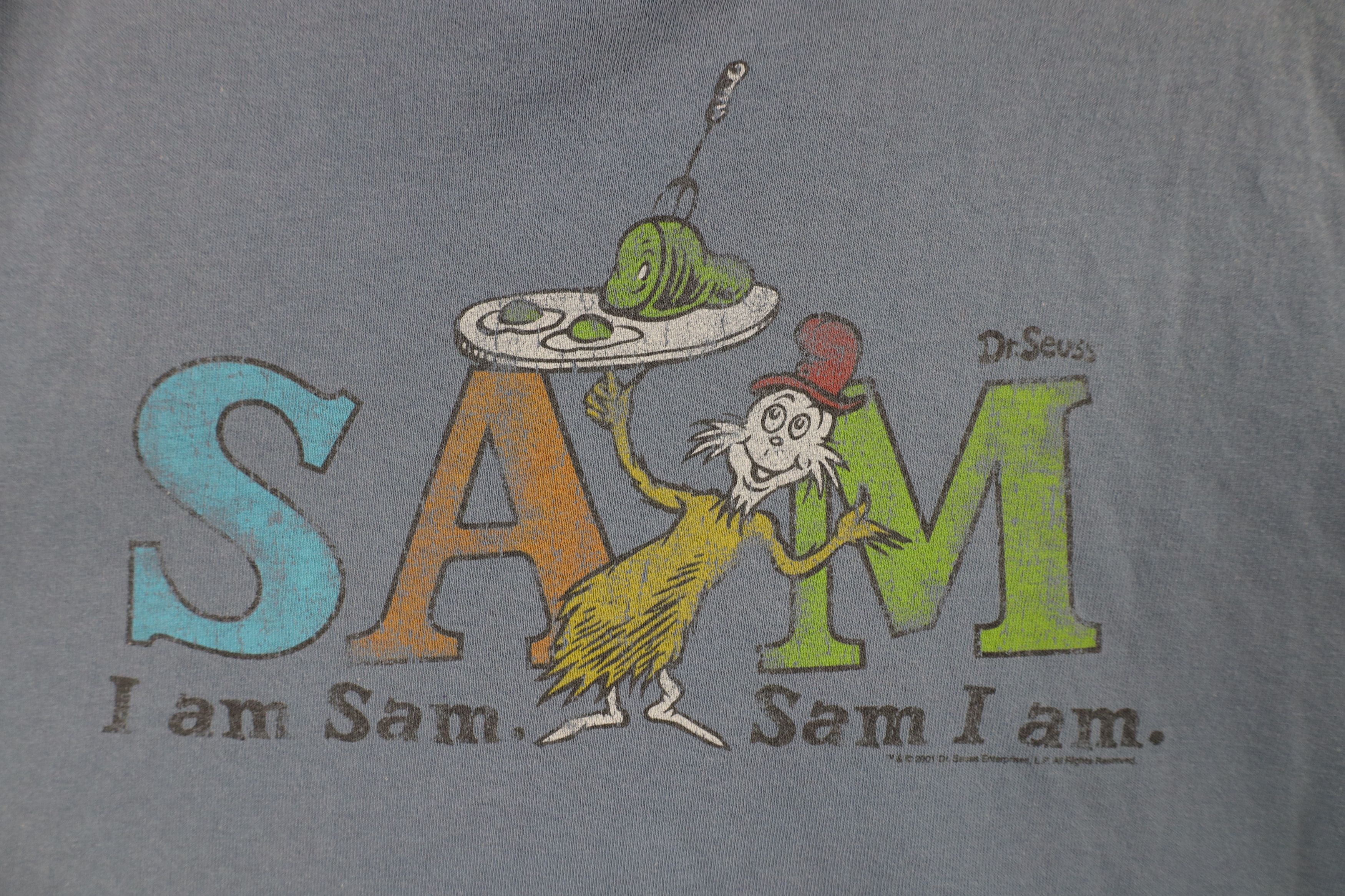 Vintage Vintage Y2K Dr Seuss Sam I Am Short Sleeve T-Shirt Blue Size US L / EU 52-54 / 3 - 4 Thumbnail