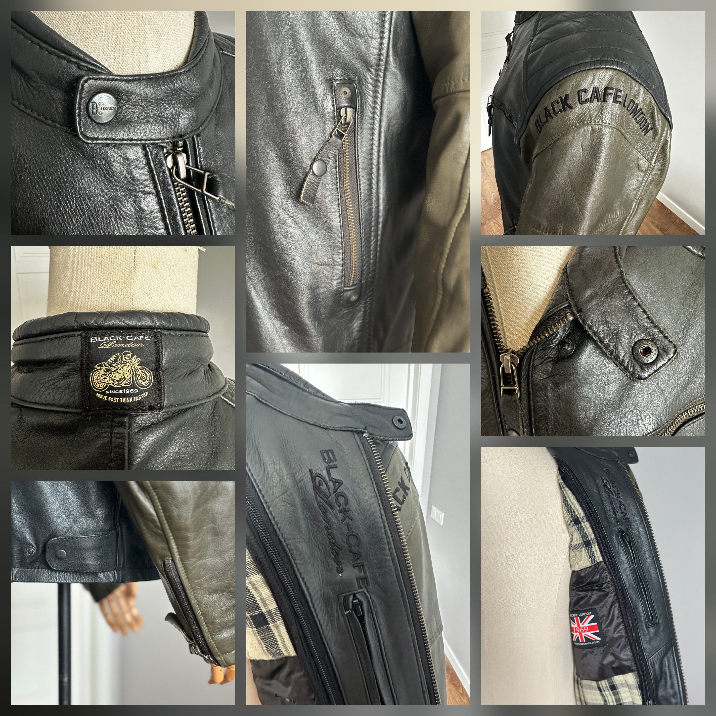 Other BLACK CAFE London Leather Jacket With Removable Lining L-XL Size US XL / EU 56 / 4 - 8 Thumbnail