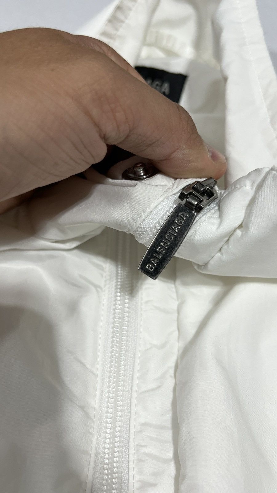 Balenciaga Balenciaga White Track Jacket Side Logo Size US L / EU 52-54 / 3 - 7 Thumbnail