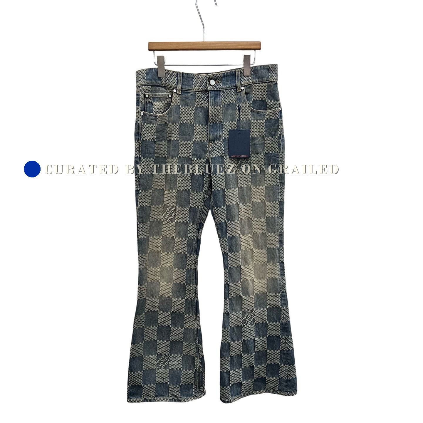 Louis Vuitton Louis Vuitton Pharrell All-Logo Embroidered Jeans Size US 32 / EU 48 - 1 Thumbnail