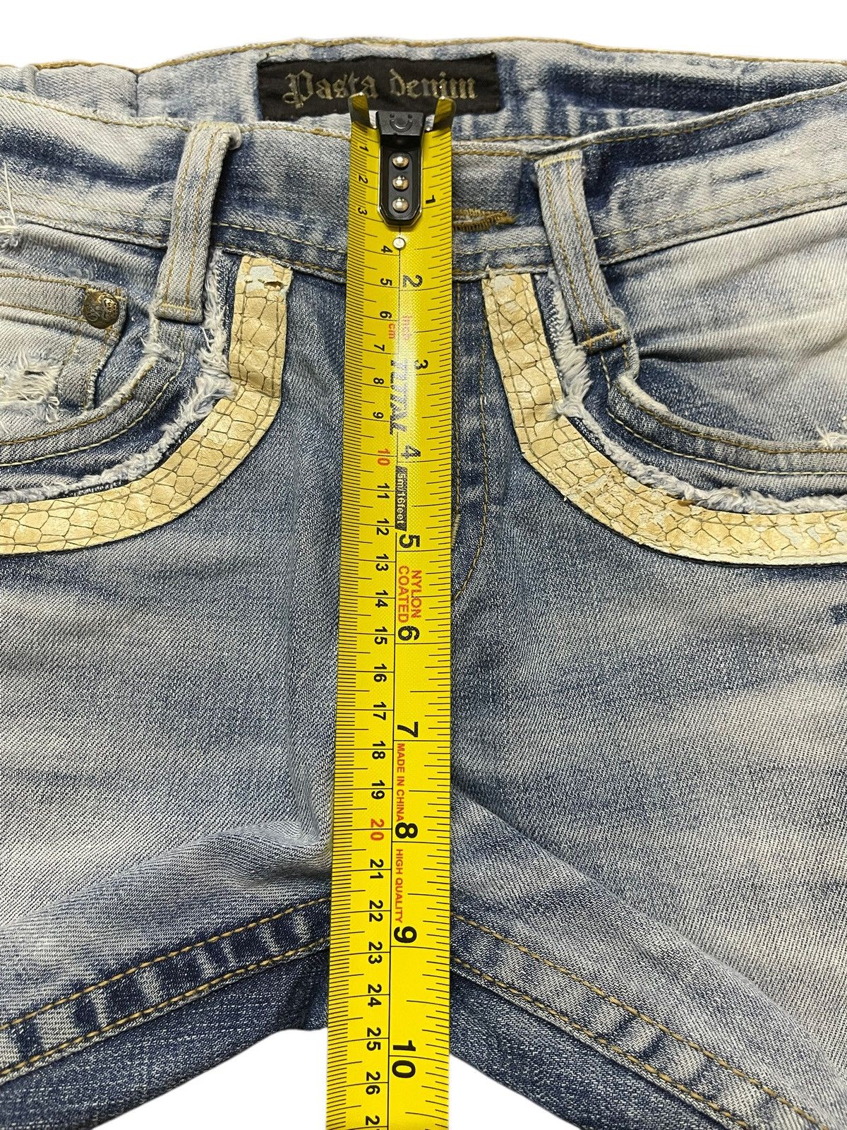If Six Was Nine Vintage Japanese Brand Faded Wash Distress Cross Wing Style Size US 29 - 15 Thumbnail