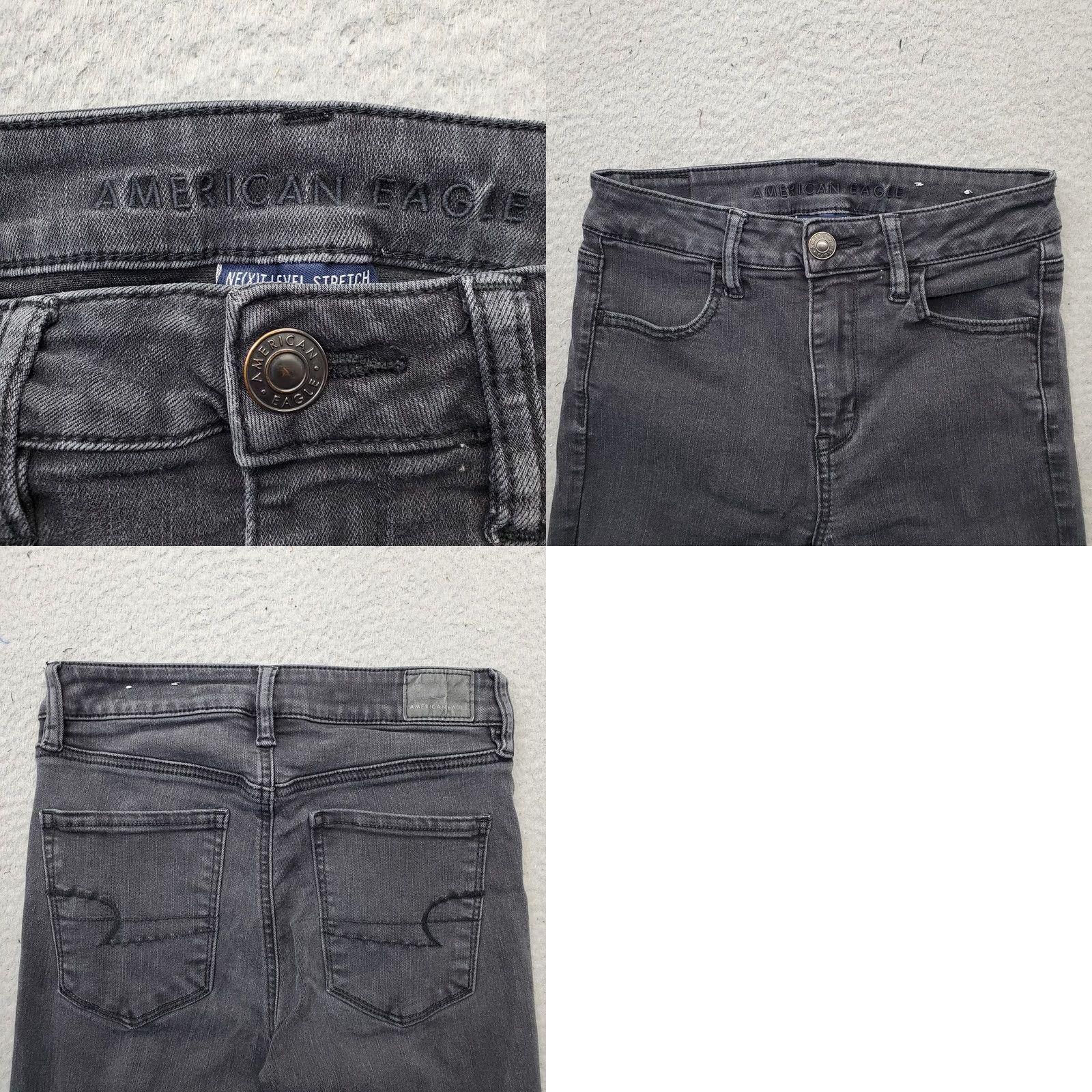 American Eagle Outfitters American Eagle Outfitters Womens 4 Black Denim Jegging Jeans Next Level Stretch Jegging 5-Pocket Denim Shapewear Size 27" / US 4 / IT 40 - 8 Thumbnail