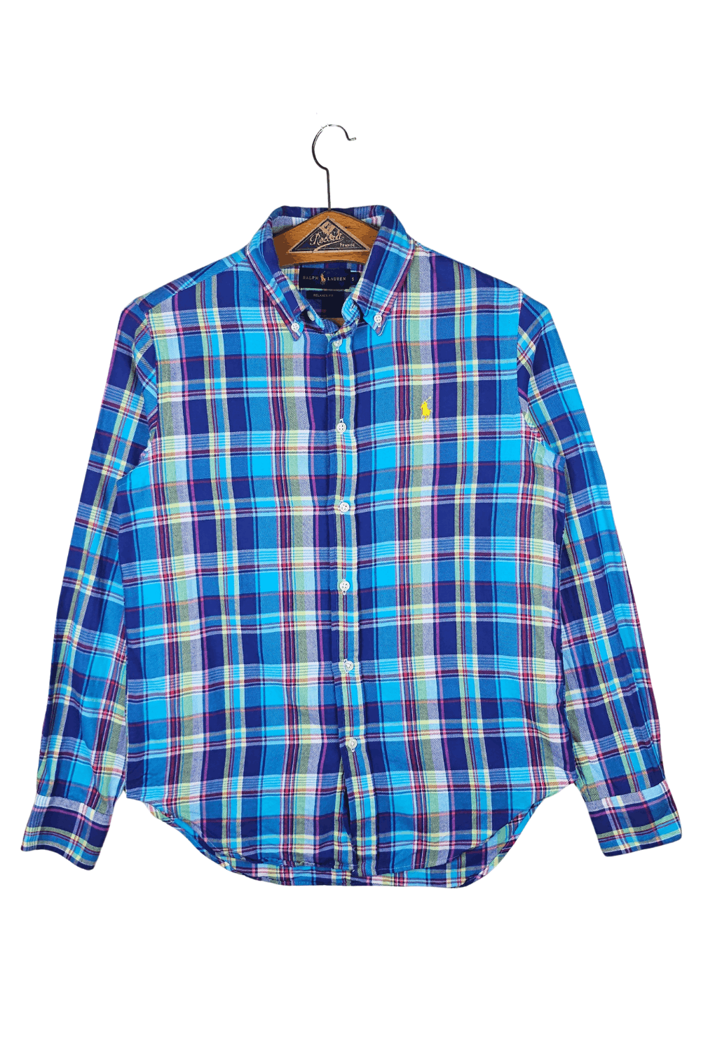 Ralph Lauren RL “Relaxed Fit” Bright Madras Button-Down – Yellow Pony – S Size US S / EU 44-46 / 1 - 1 Thumbnail