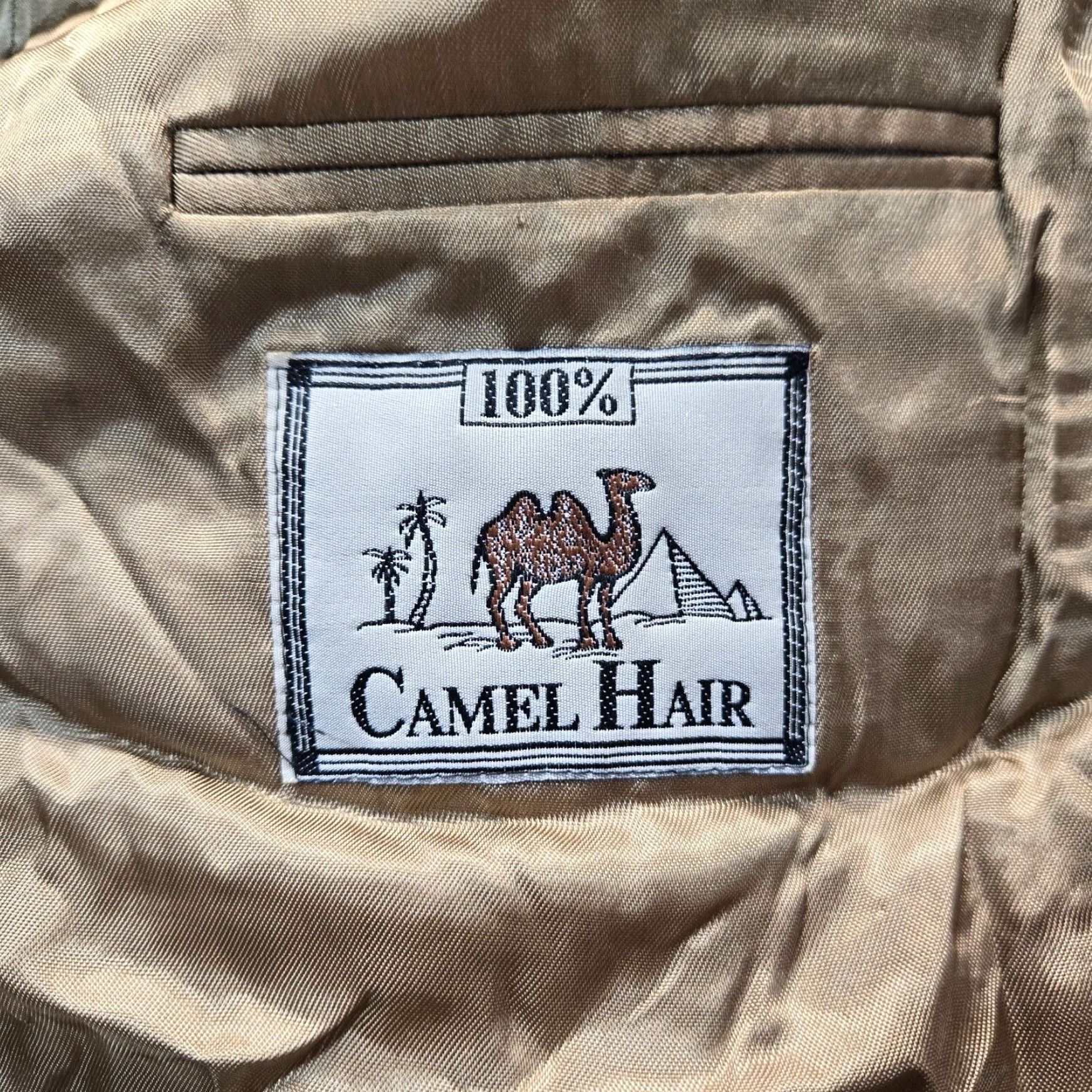 Camel Famous Brands Luxe Camel Hair Blazer Tan Adult Men's 44R Business Formal Classic Size 44R - 5 Thumbnail