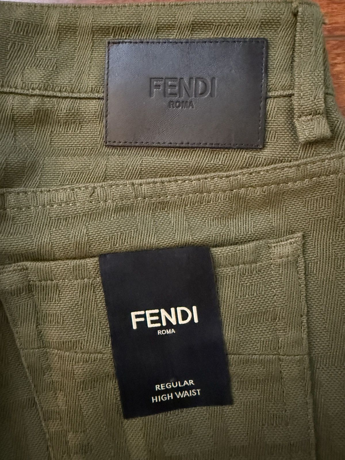 Fendi Fendi Green Jacquard “Forever Fendi” Jean Size US 30 / EU 46 - 3 Thumbnail