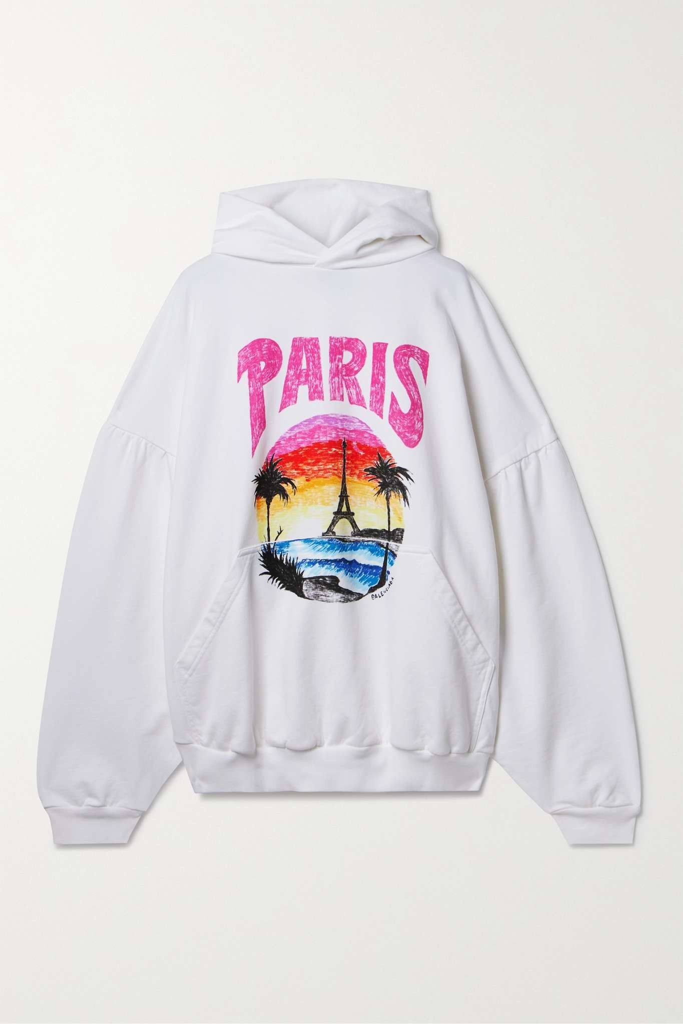 Balenciaga o1bcso1str0625 Paris Tropical Round Hoodie Oversized Size XS / US 0-2 / IT 36-38 - 1 Thumbnail