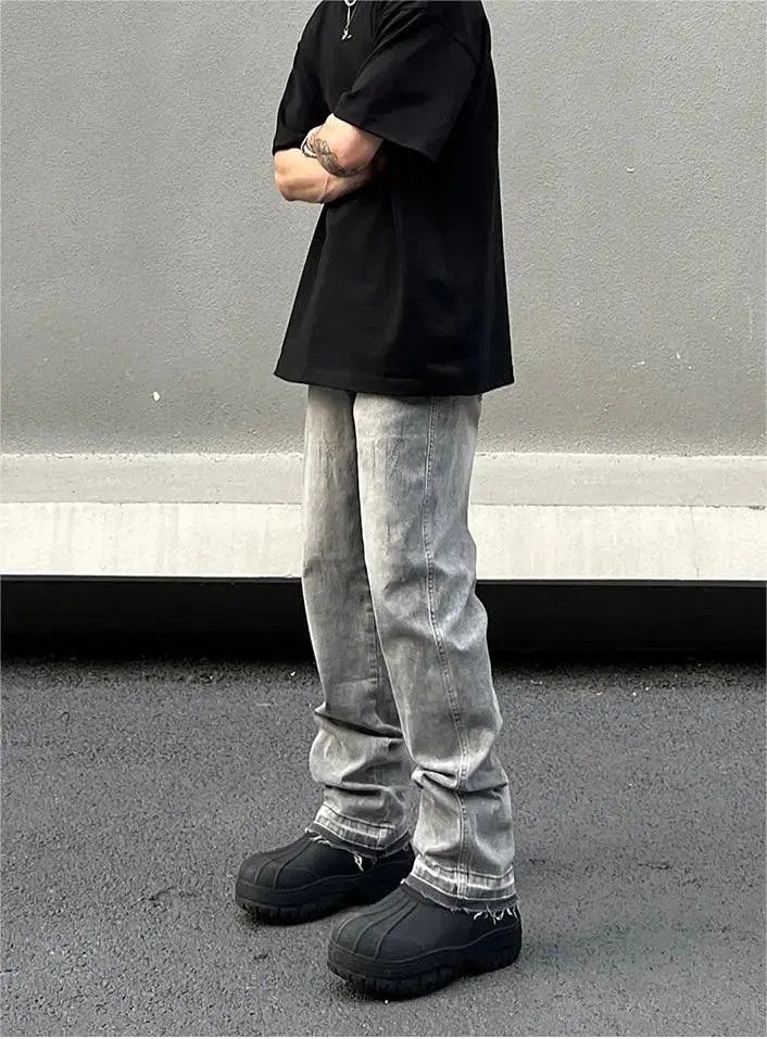 Japanese Brand × Jean Straight tube washed smoke grey jeans Size US 30 / EU 46 - 2 Thumbnail