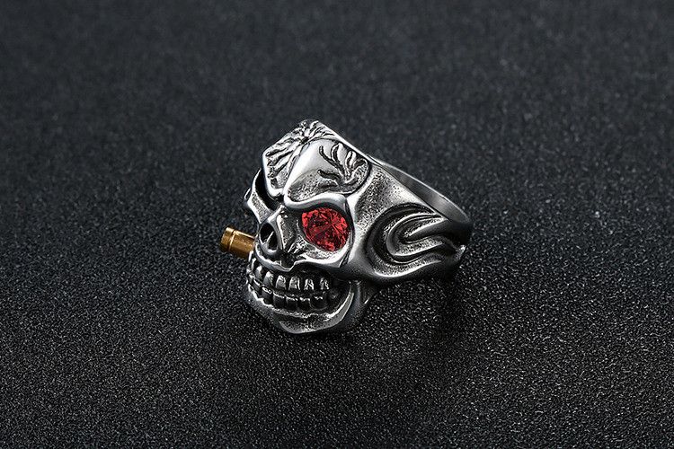 Japanese Brand × Jewelry × Vintage Red Eye Skull Ring Size ONE SIZE - 2 Thumbnail