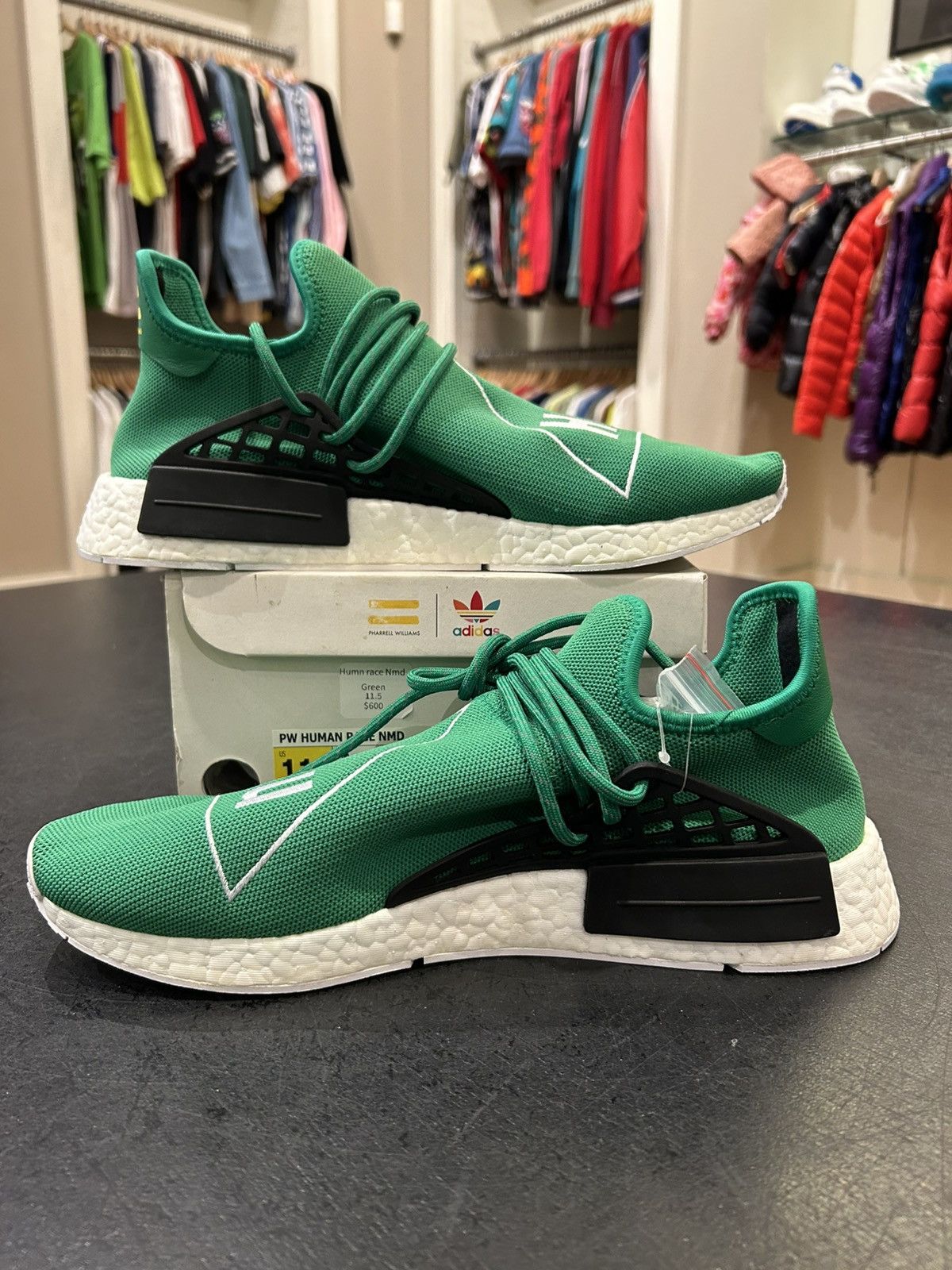 Adidas Adidas Pharrell Hu NMD Green Size US 11.5 / EU 44-45 - 2 Thumbnail