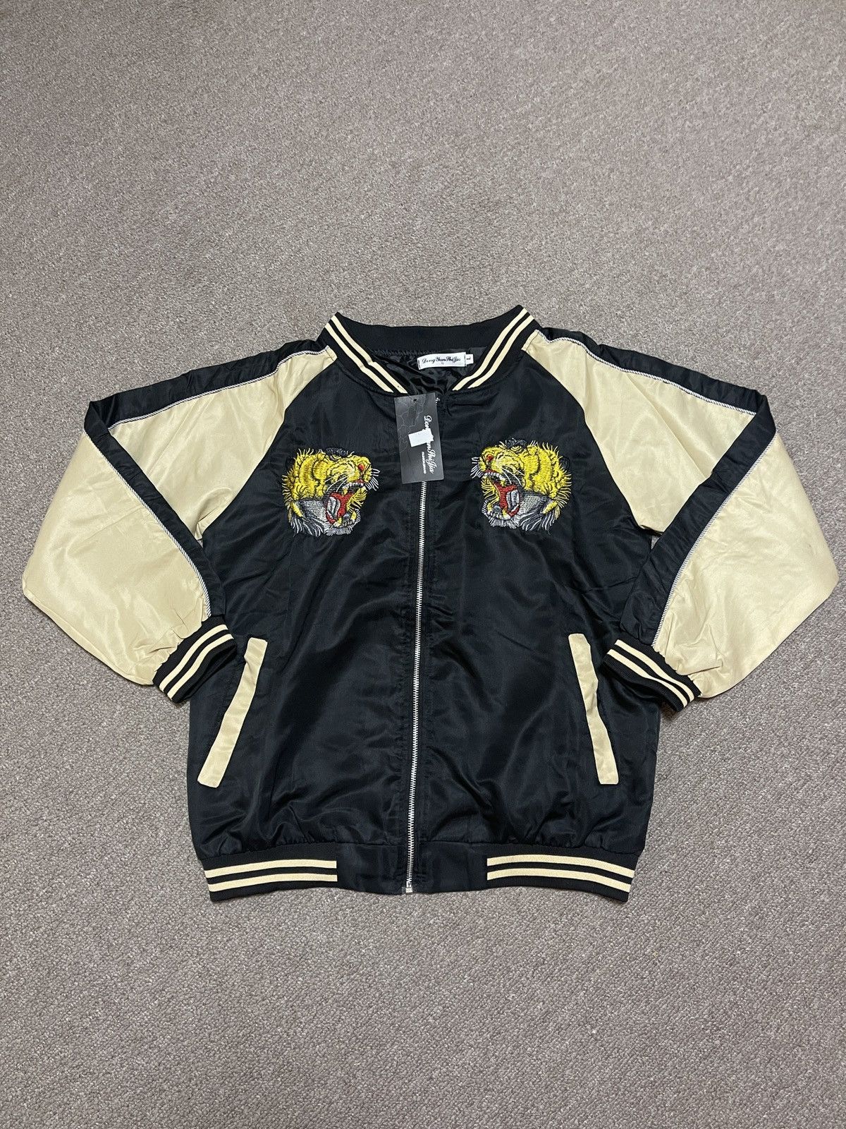 Japanese Brand Sukajan souvenir Tiger Logo Embroidery Light Jacket Size US L / EU 52-54 / 3 - 6 Thumbnail