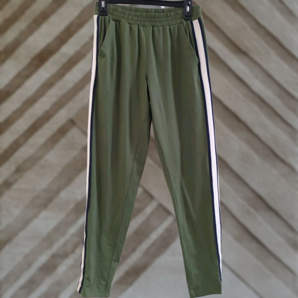 Vintage Aerie Sweatpants Women’s Green Striped Side Stripe Jogger Sweatpant S Sweatpants Cross Training Gym Running Pants Womens Size 28" / US 6 / IT 42 - 1 Thumbnail
