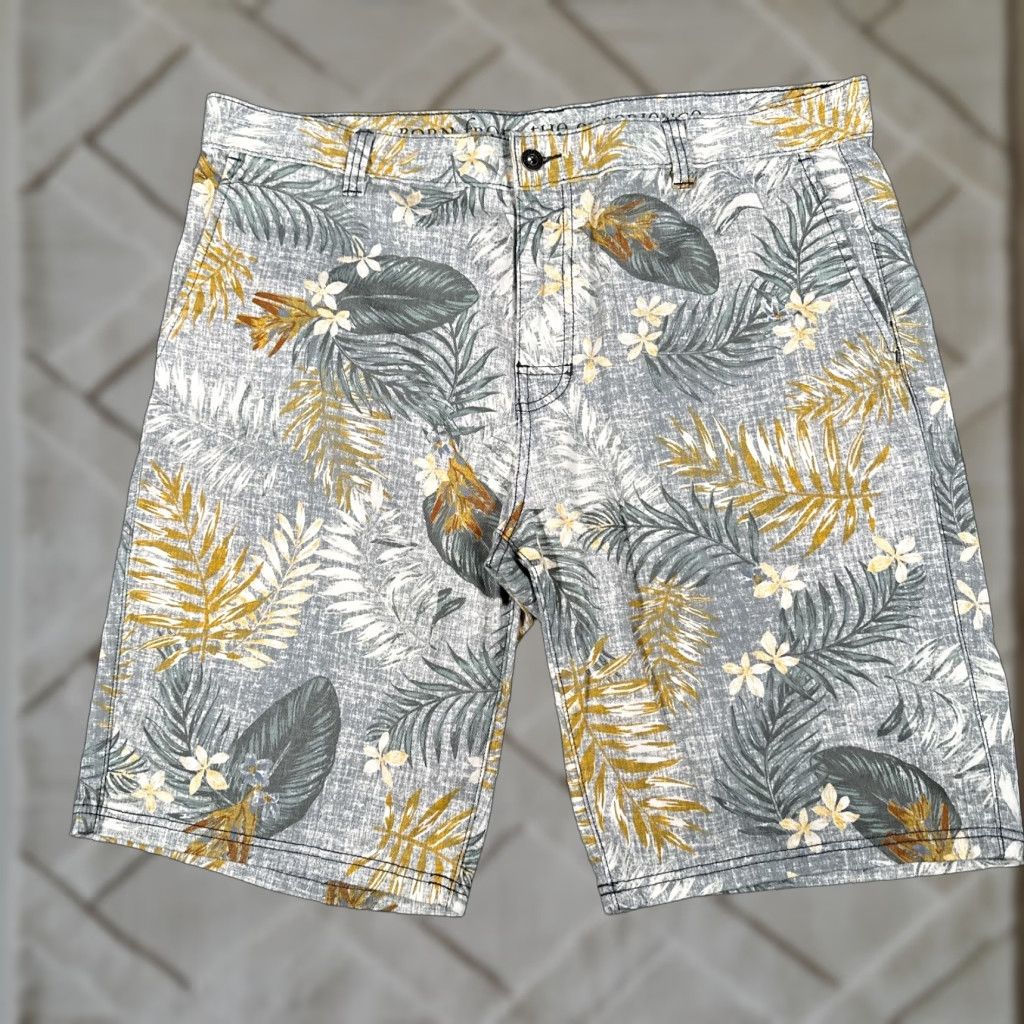 Prana VINTAGE Prana Shorts Men 38 Casual Chino Cotton Blend Stretch Hawaiian Floral 10" Inseam Size US 38 / EU 54 - 1 Thumbnail