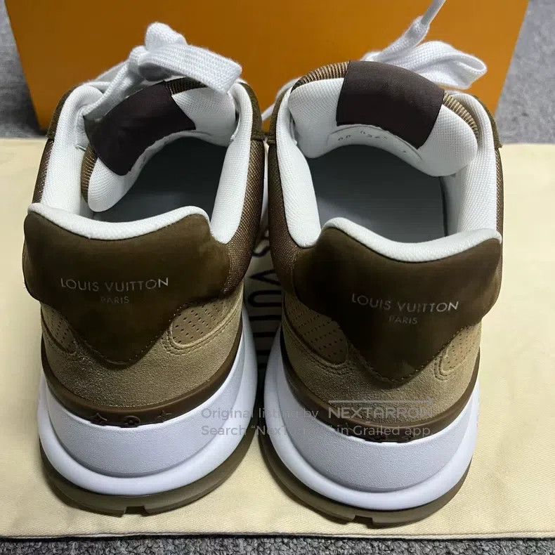 Louis Vuitton Louis Vuitton Brown suede cow leather round-toed lace-up l Size US 7 / EU 40 - 4 Thumbnail