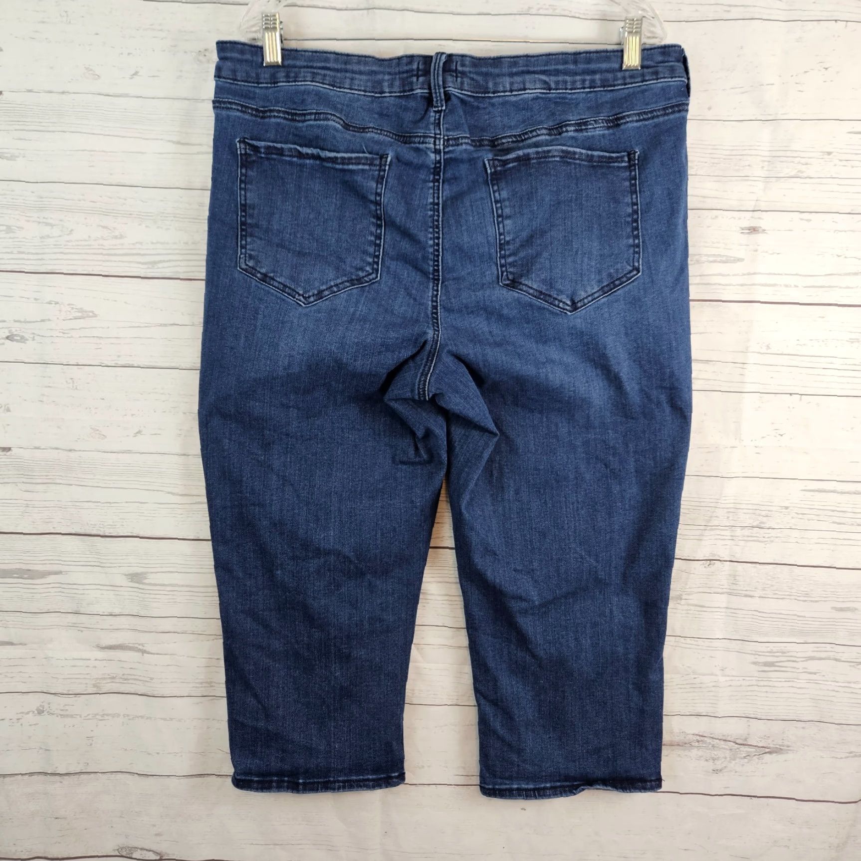 NYDJ NYDJ Curves 360 Womens Cropped Jeans Size 16 Blue High Rise Cotton Blend Denim 20in Inseam Size 38" / US 16 / IT 52 - 3 Thumbnail