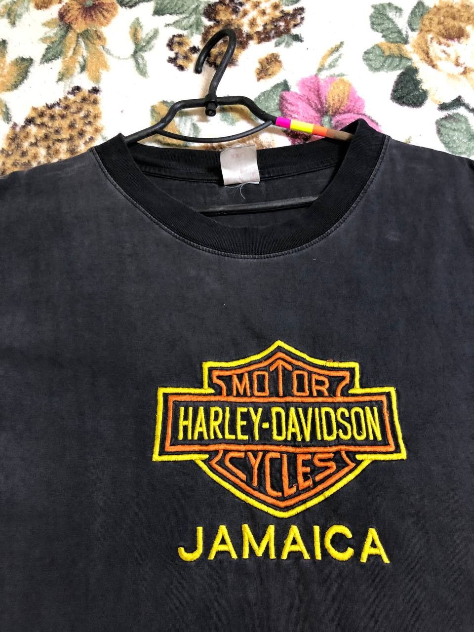 Harley Davidson Harley Davidson Motor Cycle Jamaica Embroidered logo tee Size US XXL / EU 58 / 5 - 3 Thumbnail