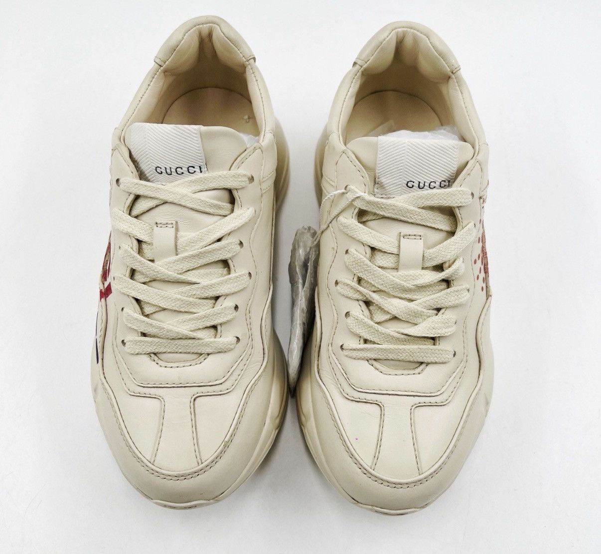 Gucci GUCCI Ivory Rhyton Low-Top Dad Sneakers K12 Size US 4 / IT 34 - 2 Thumbnail