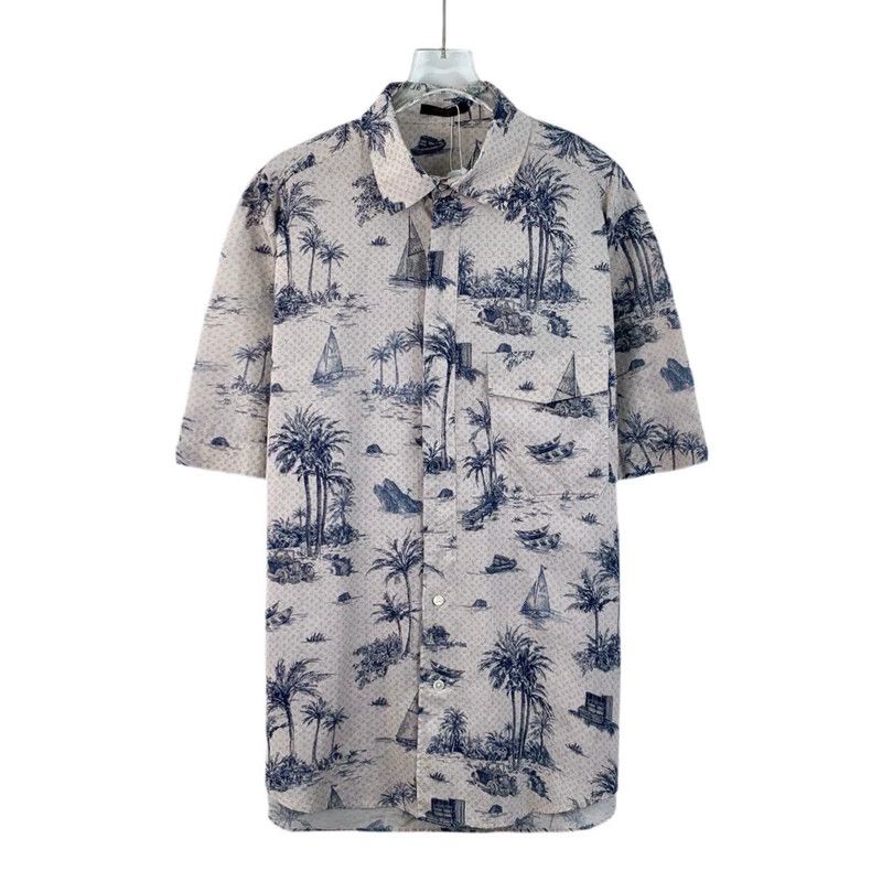 Louis Vuitton Louis Vuitton Color-block palm tree logo full-print cotton Size US XL / EU 56 / 4 - 1 Thumbnail